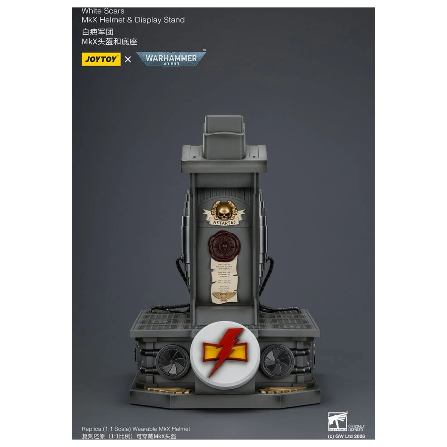 Warhammer 40,000 Helmet s display stojanom White Scars MkX 44 cm produktová fotografia