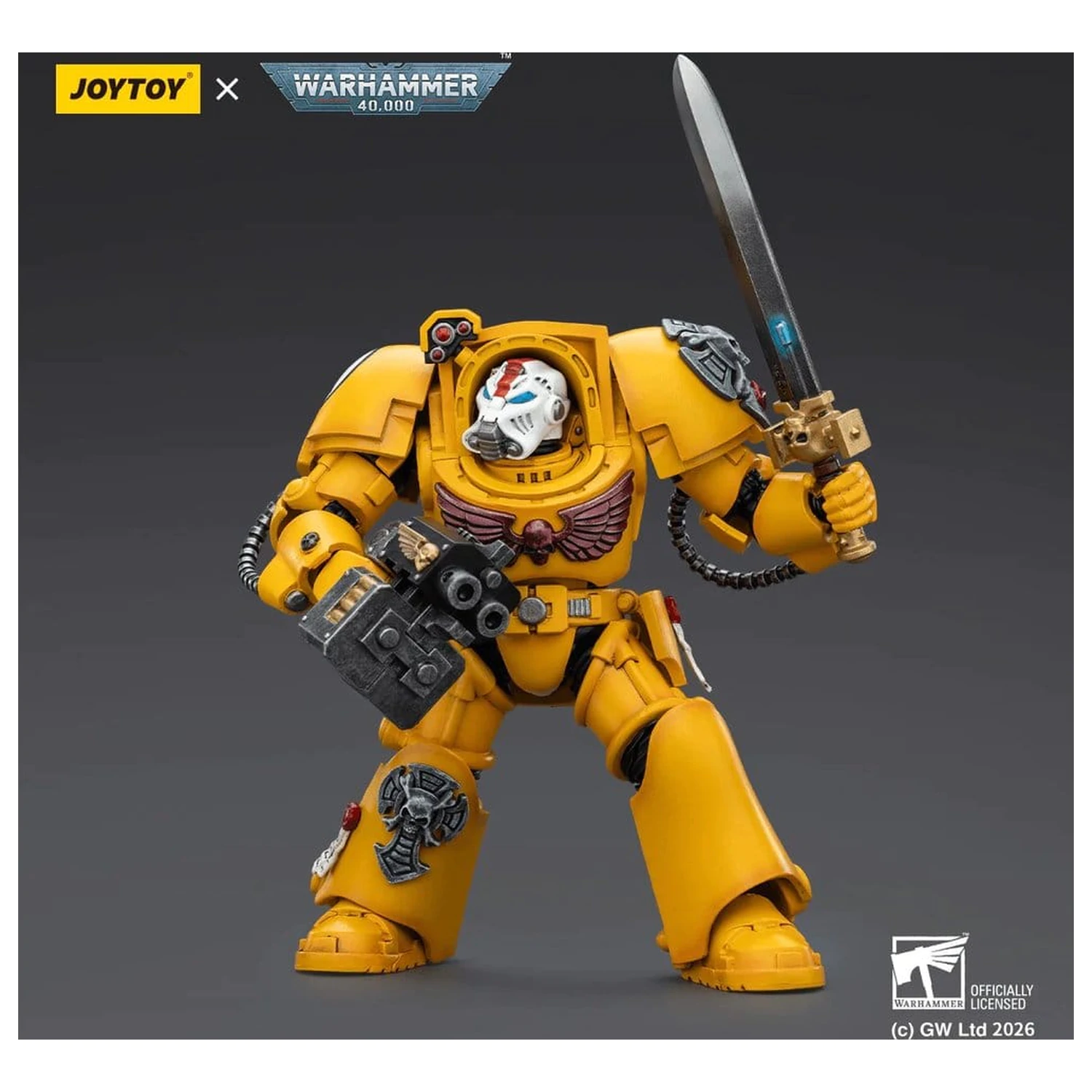 Warhammer 40,000 Akčná figúrka Imperial Fists Terminator 1 s Power Sword a Storm Bolter 14 cm produktová fotografia