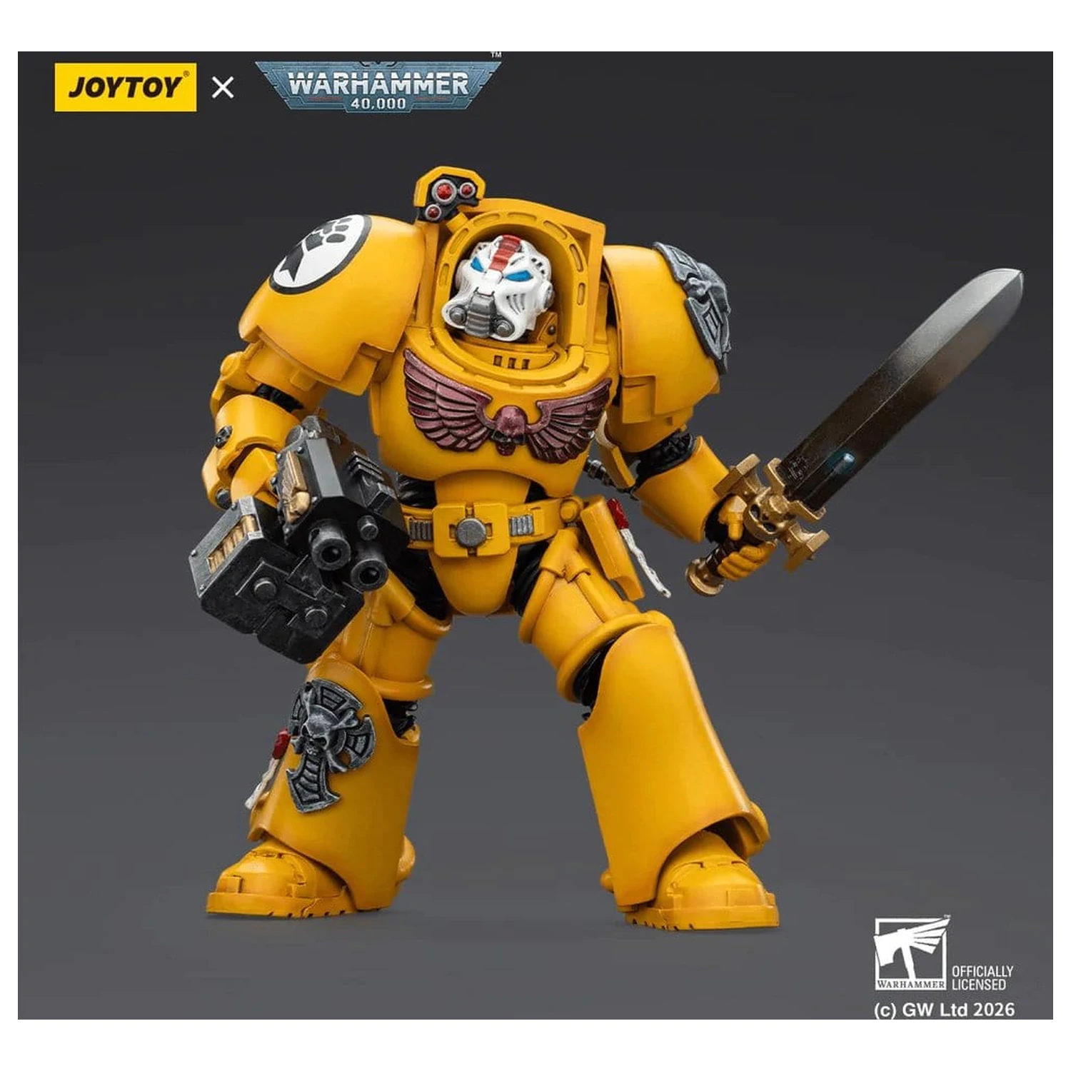 Warhammer 40,000 Akčná figúrka Imperial Fists Terminator 1 s Power Sword a Storm Bolter 14 cm produktová fotografia
