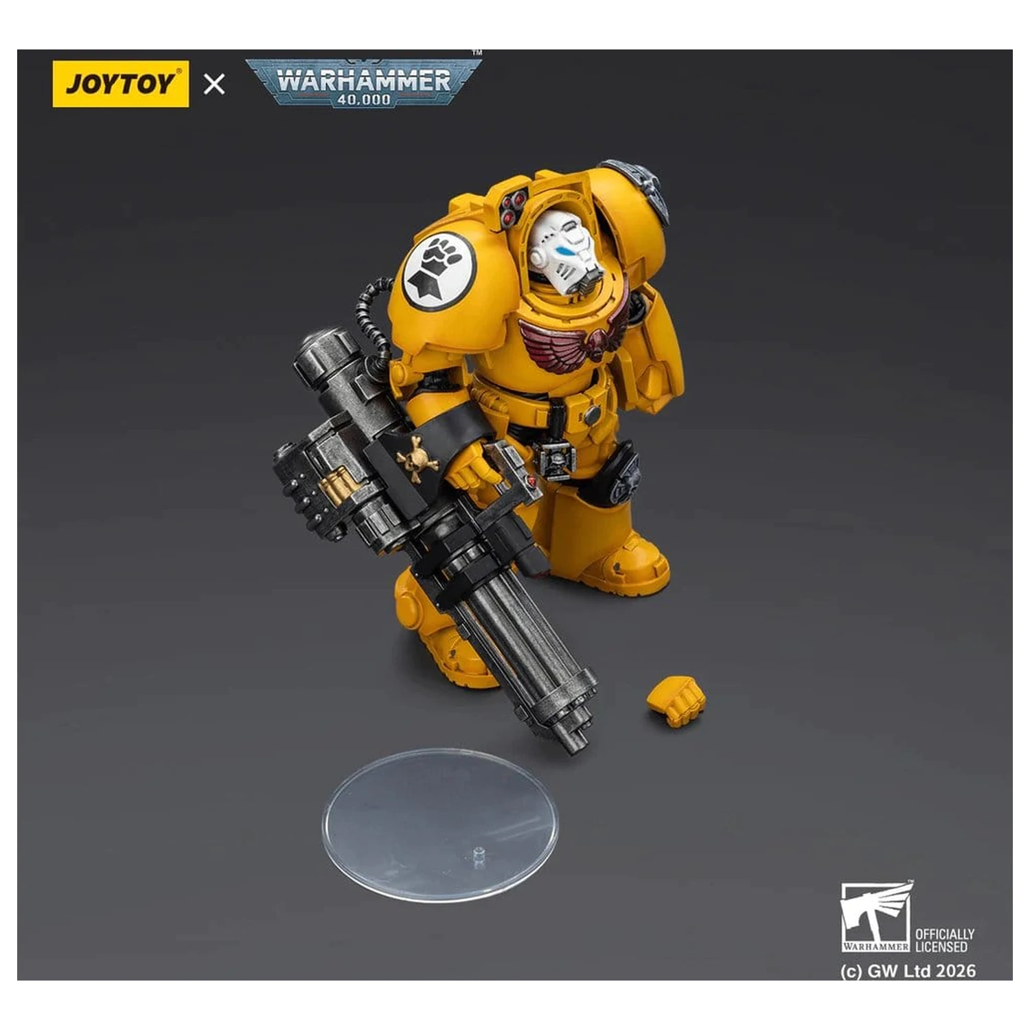 Warhammer 40,000 Akčná figúrka Imperial Fists Terminator 3 s Power Fist a Assault Cannon 14 cm produktová fotografia