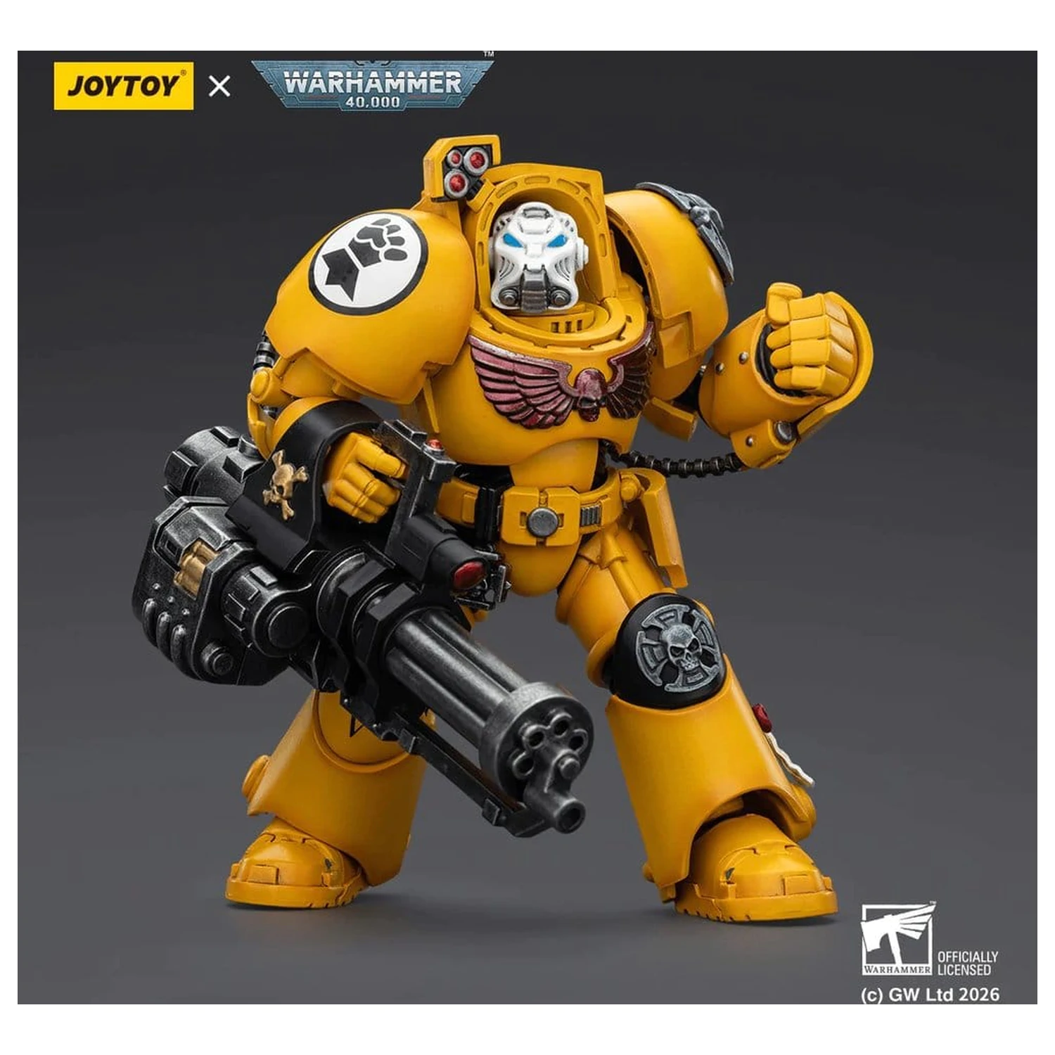 Warhammer 40,000 Akčná figúrka Imperial Fists Terminator 3 s Power Fist a Assault Cannon 14 cm produktová fotografia