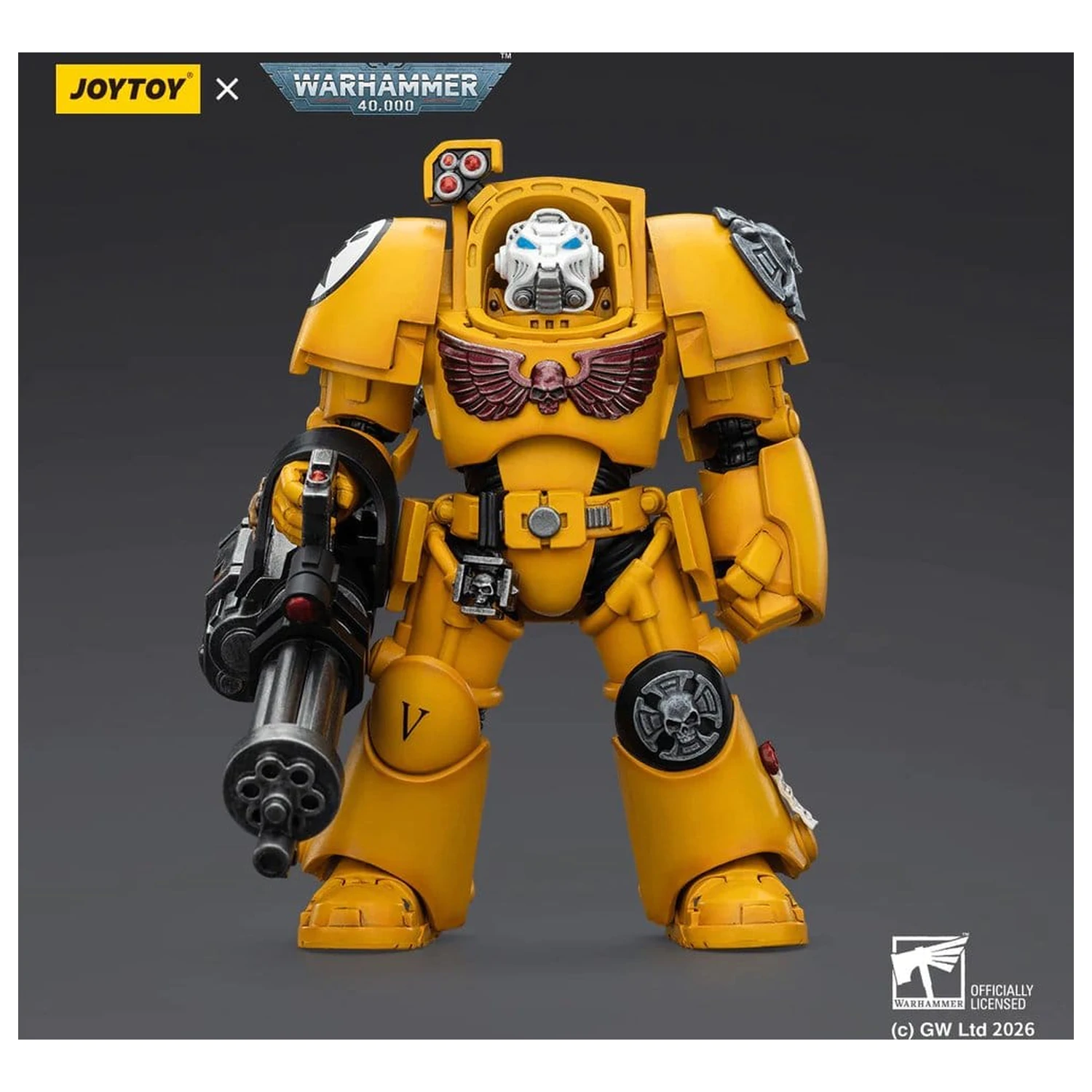 Warhammer 40,000 Akčná figúrka Imperial Fists Terminator 3 s Power Fist a Assault Cannon 14 cm produktová fotografia
