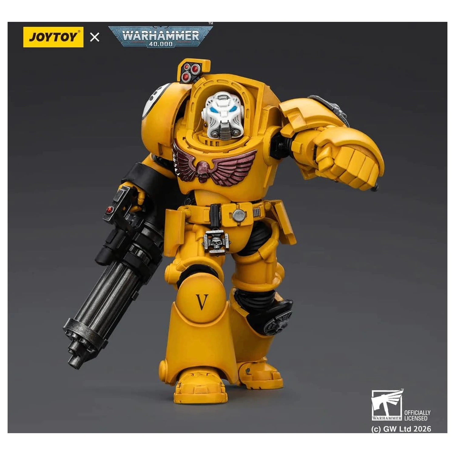 Warhammer 40,000 Akčná figúrka Imperial Fists Terminator 3 s Power Fist a Assault Cannon 14 cm produktová fotografia