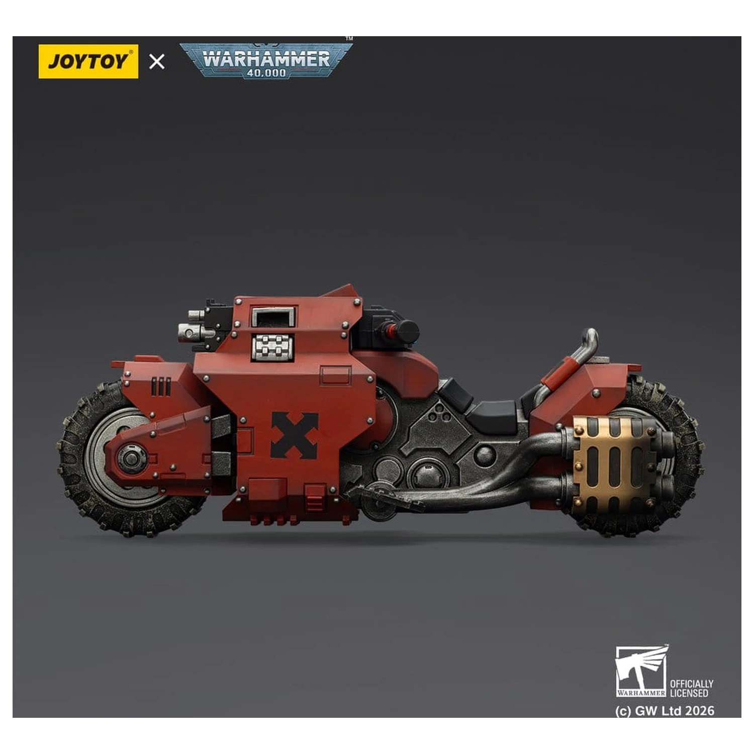 Warhammer 40,000 Raider-pattern Bojový motocykel Blood Angels s dvoma spojenými bolt puškami 22 cm produktová fotografia
