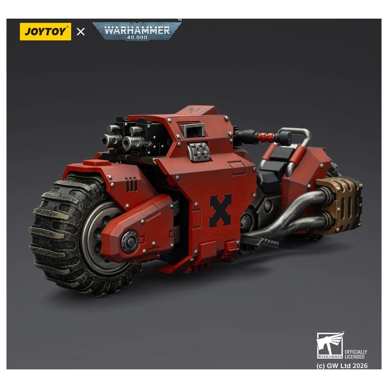 Warhammer 40,000 Raider-pattern Bojový motocykel Blood Angels s dvoma spojenými bolt puškami 22 cm produktová fotografia
