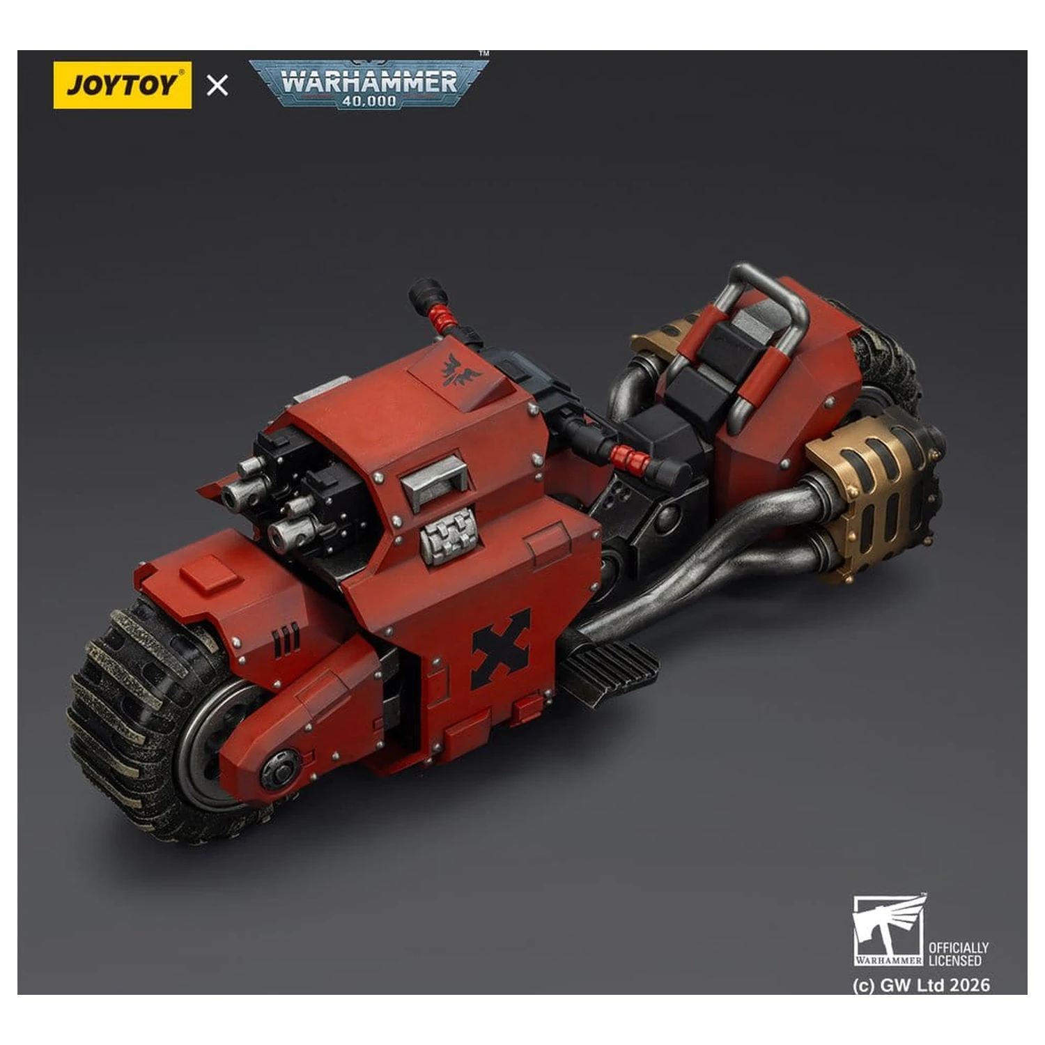Warhammer 40,000 Raider-pattern Bojový motocykel Blood Angels s dvoma spojenými bolt puškami 22 cm produktová fotografia