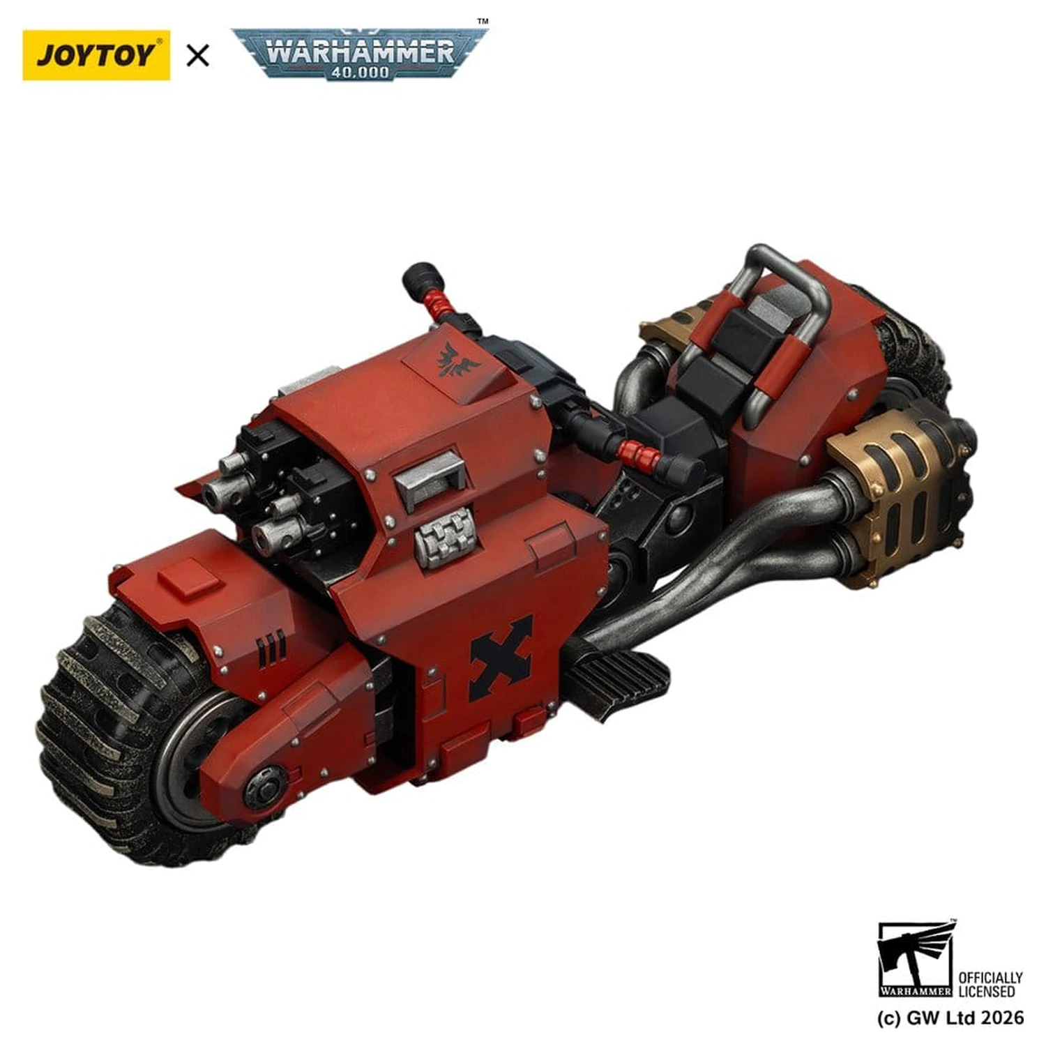 Warhammer 40,000 Raider-pattern Bojový motocykel Blood Angels s dvoma spojenými bolt puškami 22 cm produktová fotografia