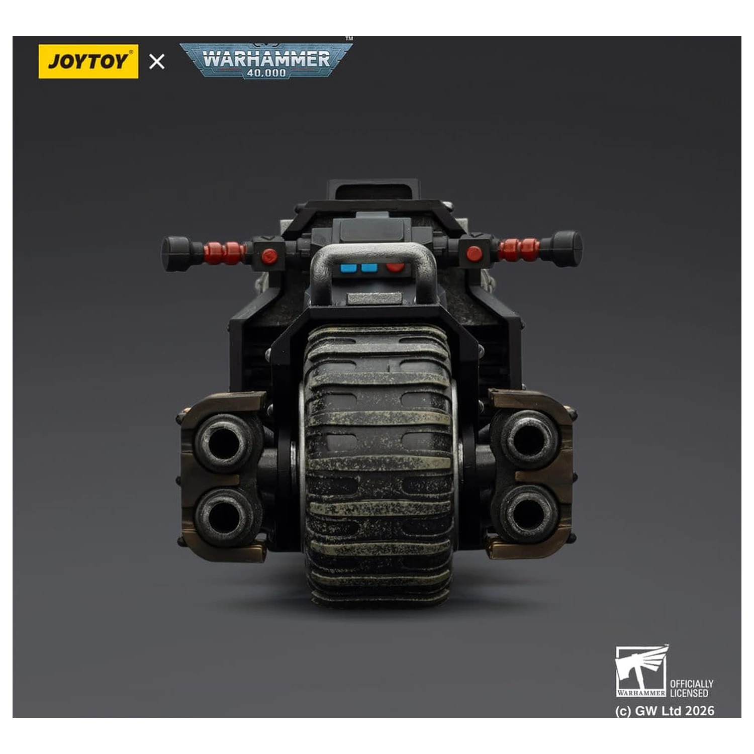 Warhammer 40,000 Raider-pattern Bojový motocykel Raven Guard s dvojicou spriahnutých bolt pušiek 22 cm produktová fotografia
