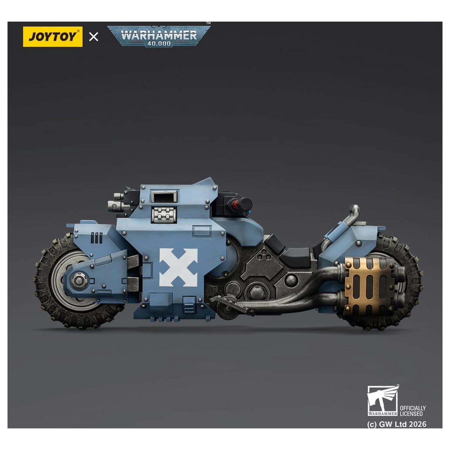 Warhammer 40,000 Raider-pattern Combat Bike Space Wolves s twin-linked bolt rifles 22 cm produktová fotografia
