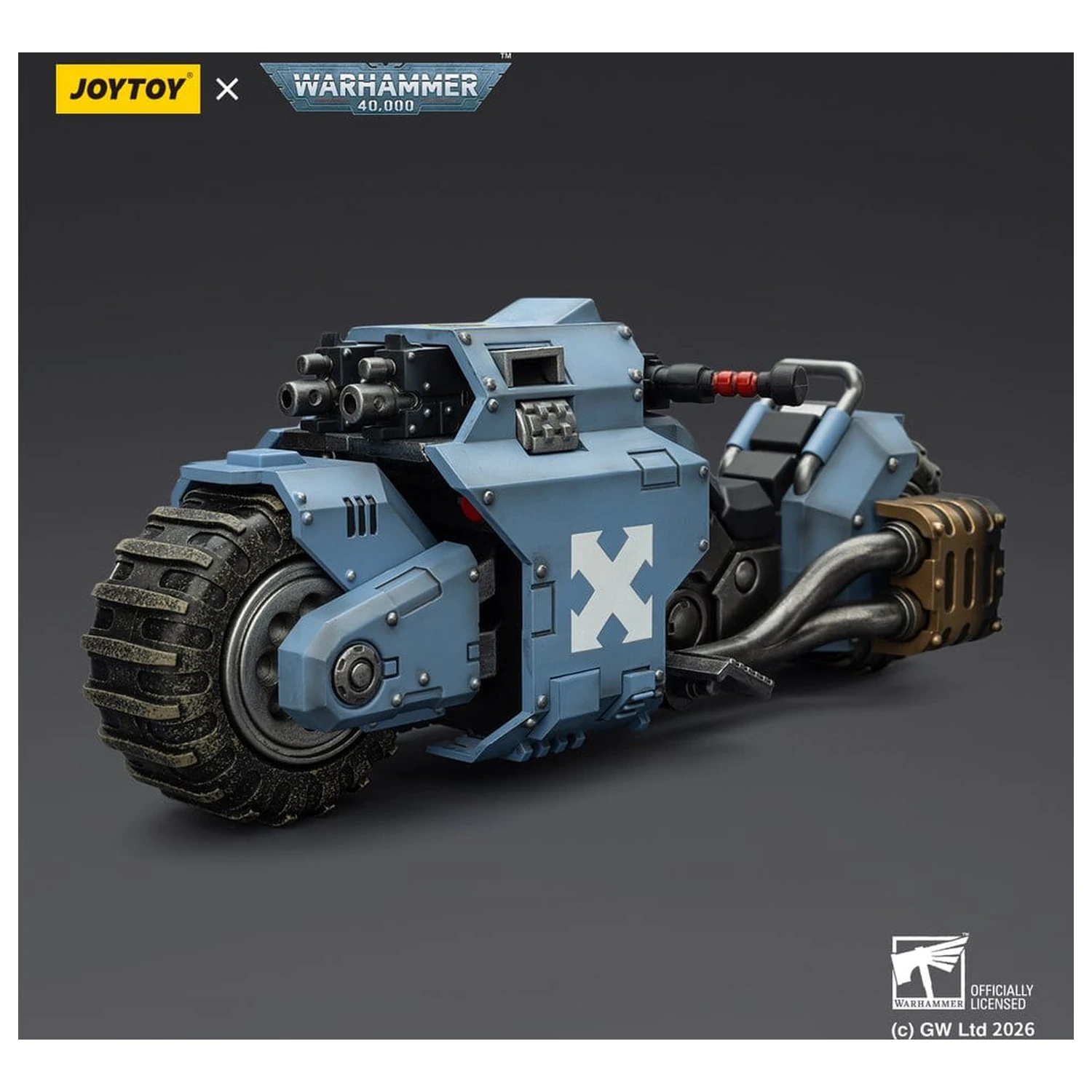 Warhammer 40,000 Raider-pattern Combat Bike Space Wolves s twin-linked bolt rifles 22 cm produktová fotografia