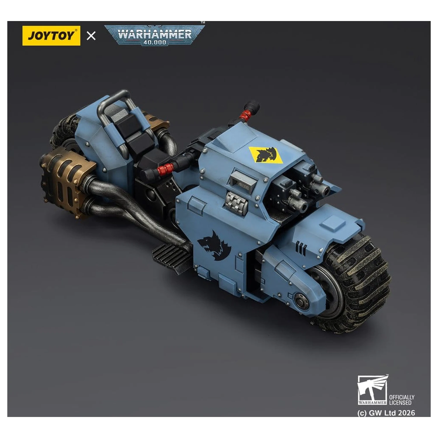 Warhammer 40,000 Raider-pattern Combat Bike Space Wolves s twin-linked bolt rifles 22 cm produktová fotografia