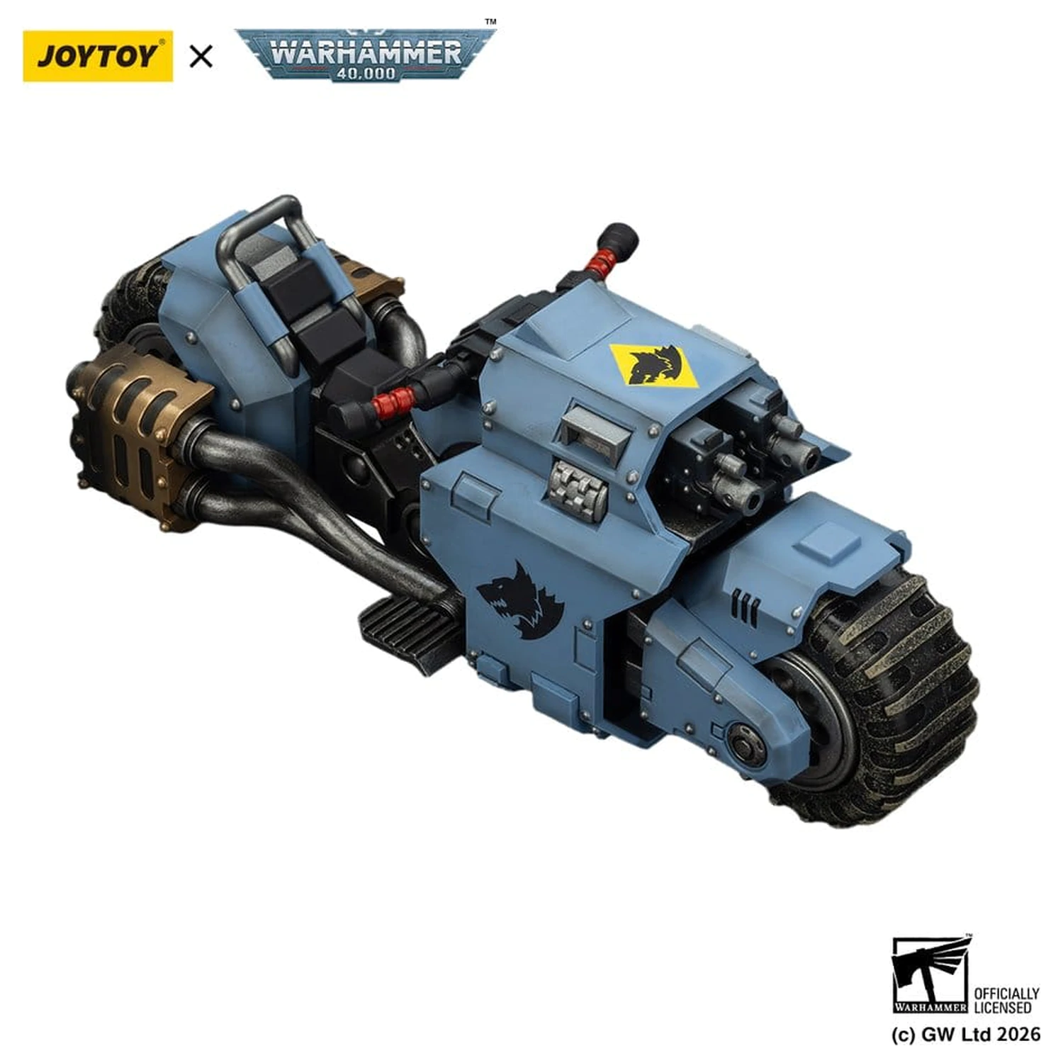 Warhammer 40,000 Raider-pattern Combat Bike Space Wolves s twin-linked bolt rifles 22 cm produktová fotografia