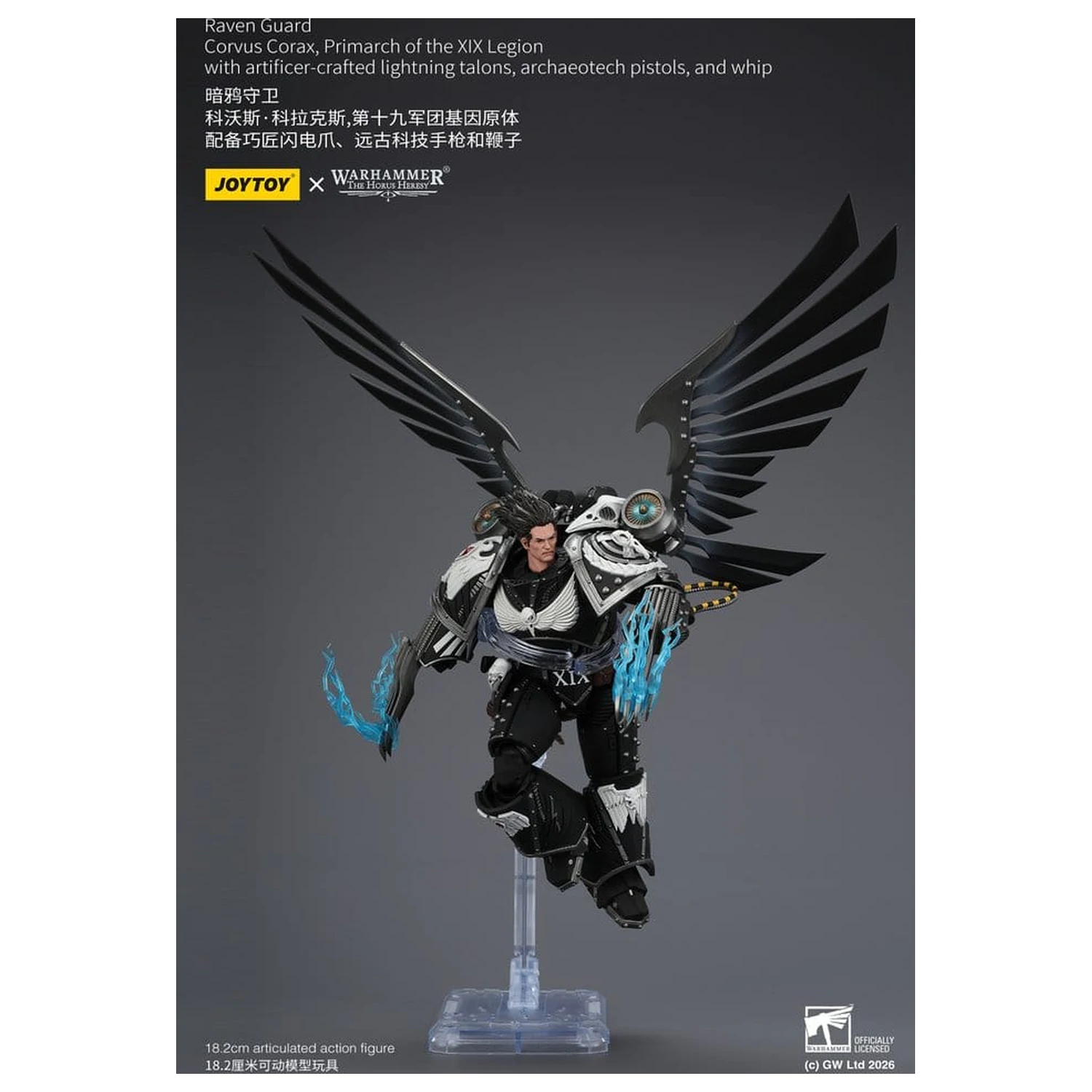 Warhammer 40,000 Action Figure Raven Guard Corvus Corax, Primarch of the XIX Legion 18 cm produktová fotografia