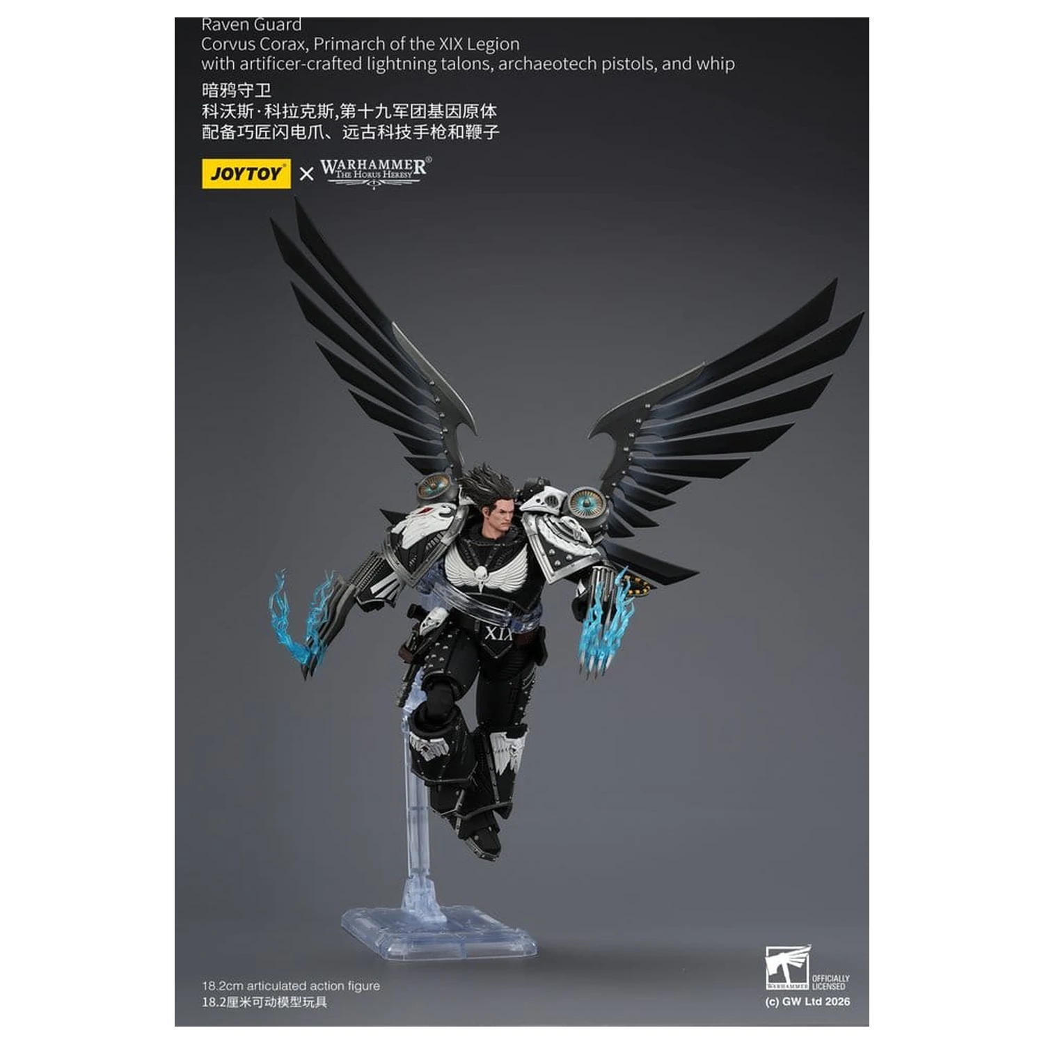 Warhammer 40,000 Action Figure Raven Guard Corvus Corax, Primarch of the XIX Legion 18 cm produktová fotografia