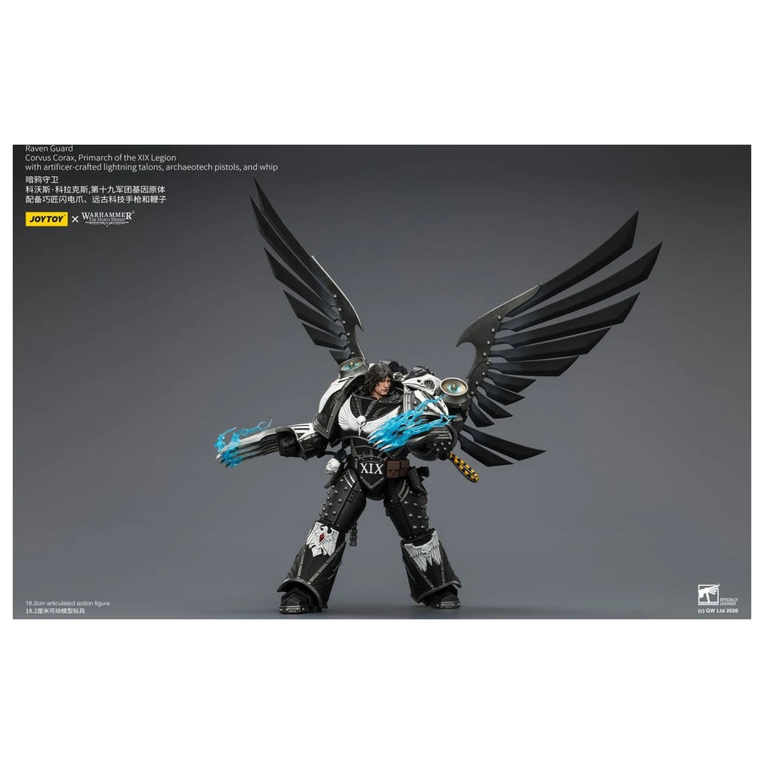 Warhammer 40,000 Action Figure Raven Guard Corvus Corax, Primarch of the XIX Legion 18 cm produktová fotografia