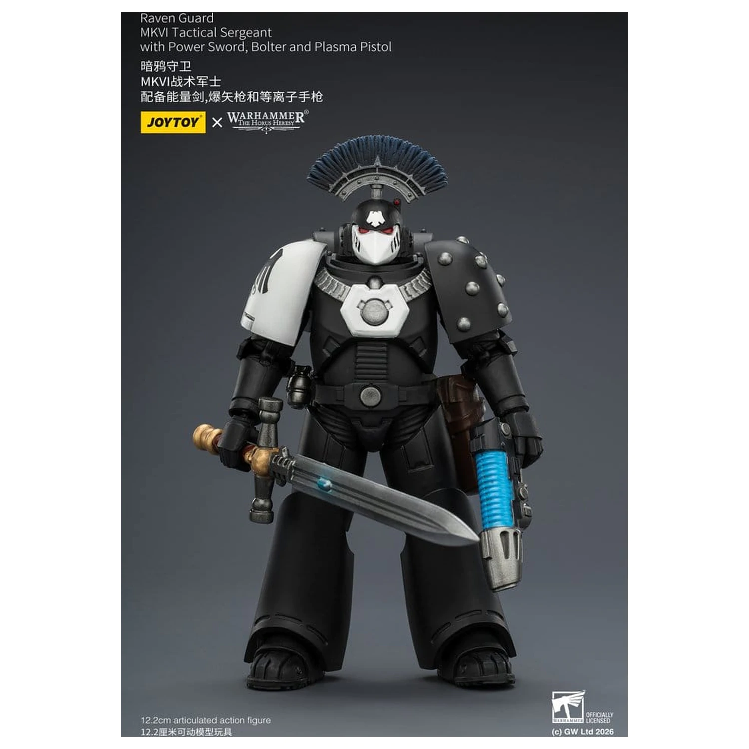 Warhammer 40,000 akčná figúrka Raven Guard MkVI Tactical Sergeant 12 cm produktová fotografia