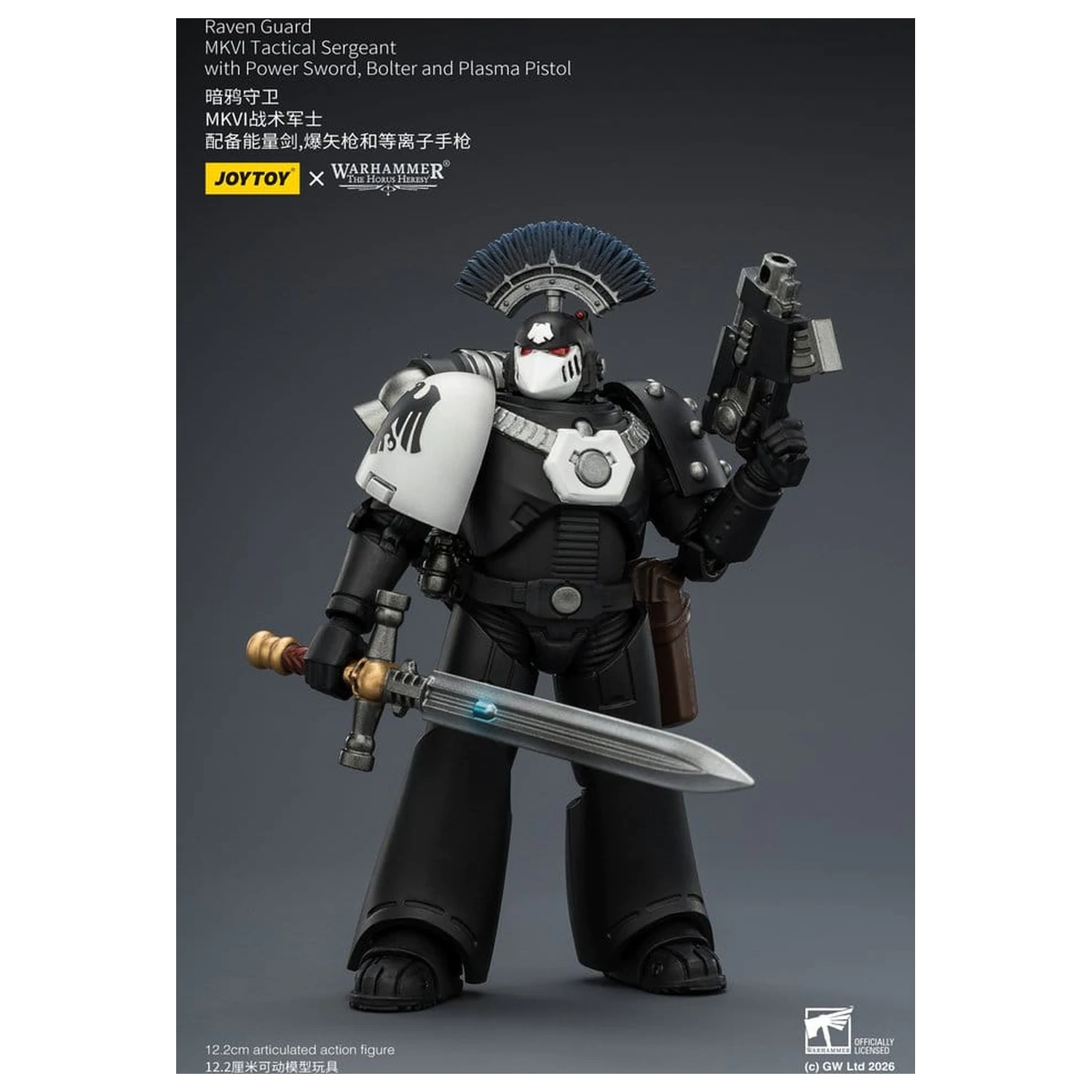 Warhammer 40,000 akčná figúrka Raven Guard MkVI Tactical Sergeant 12 cm produktová fotografia