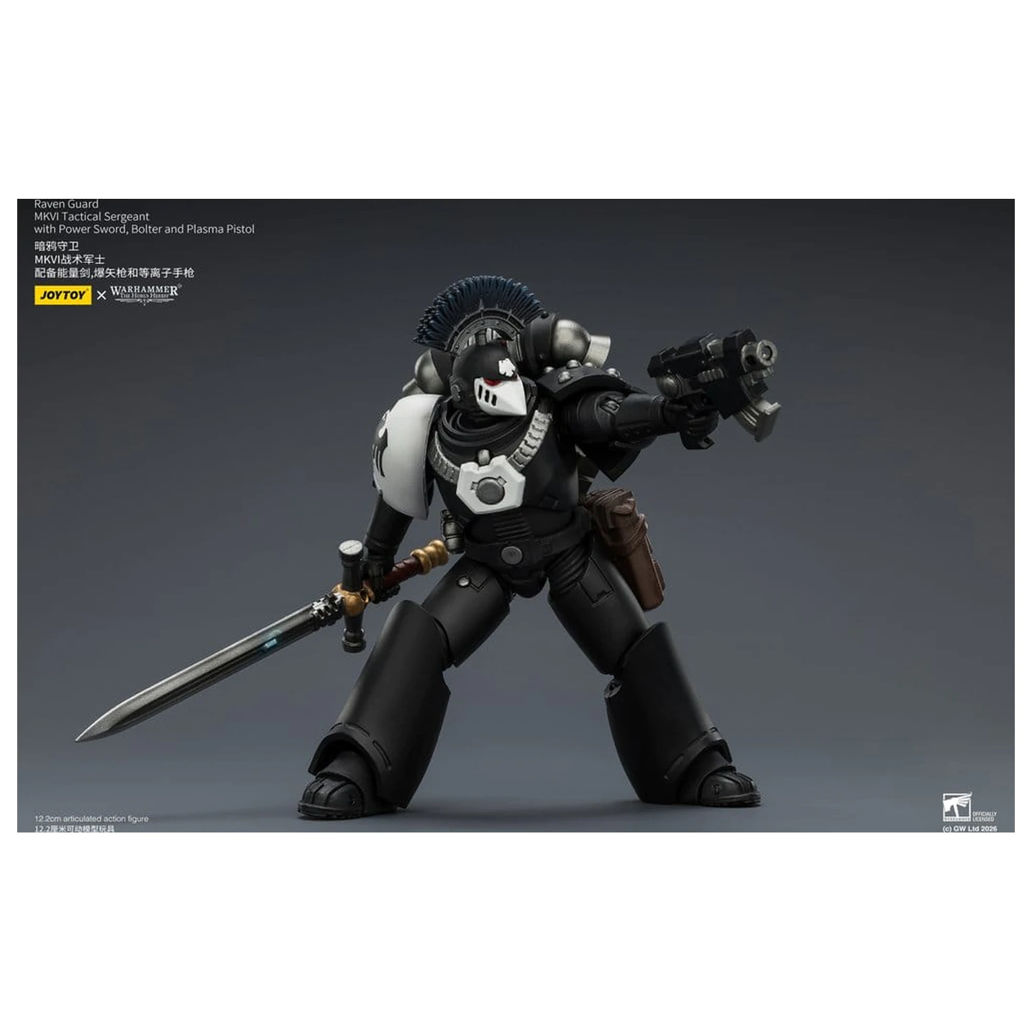 Warhammer 40,000 akčná figúrka Raven Guard MkVI Tactical Sergeant 12 cm produktová fotografia