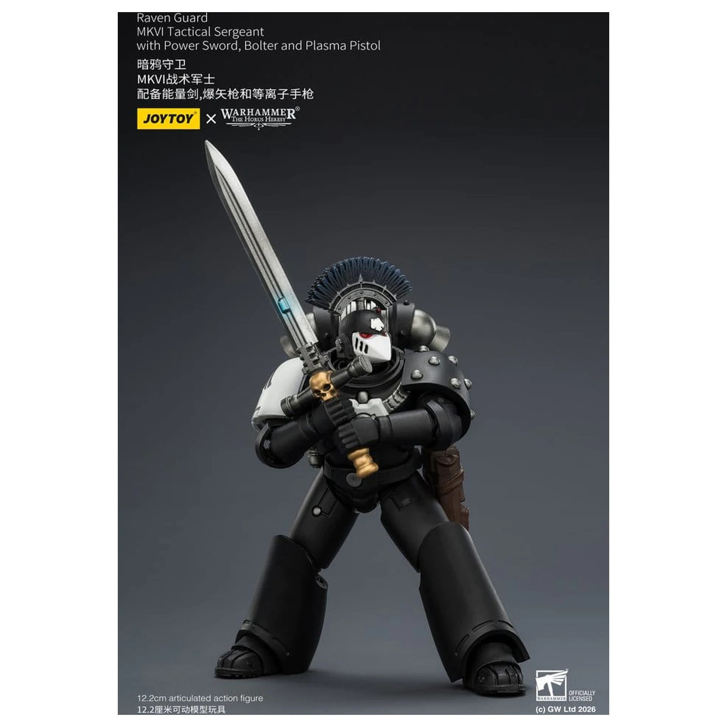 Warhammer 40,000 akčná figúrka Raven Guard MkVI Tactical Sergeant 12 cm produktová fotografia