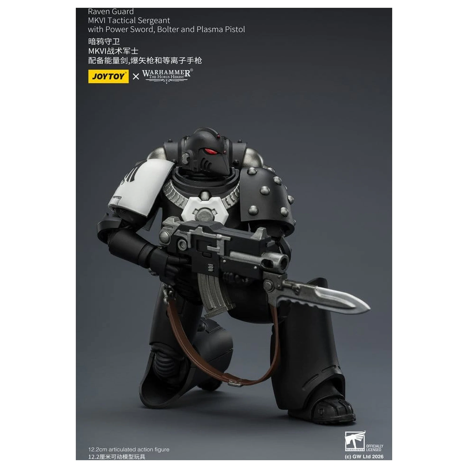 Warhammer 40,000 akčná figúrka Raven Guard MkVI Tactical Sergeant 12 cm produktová fotografia