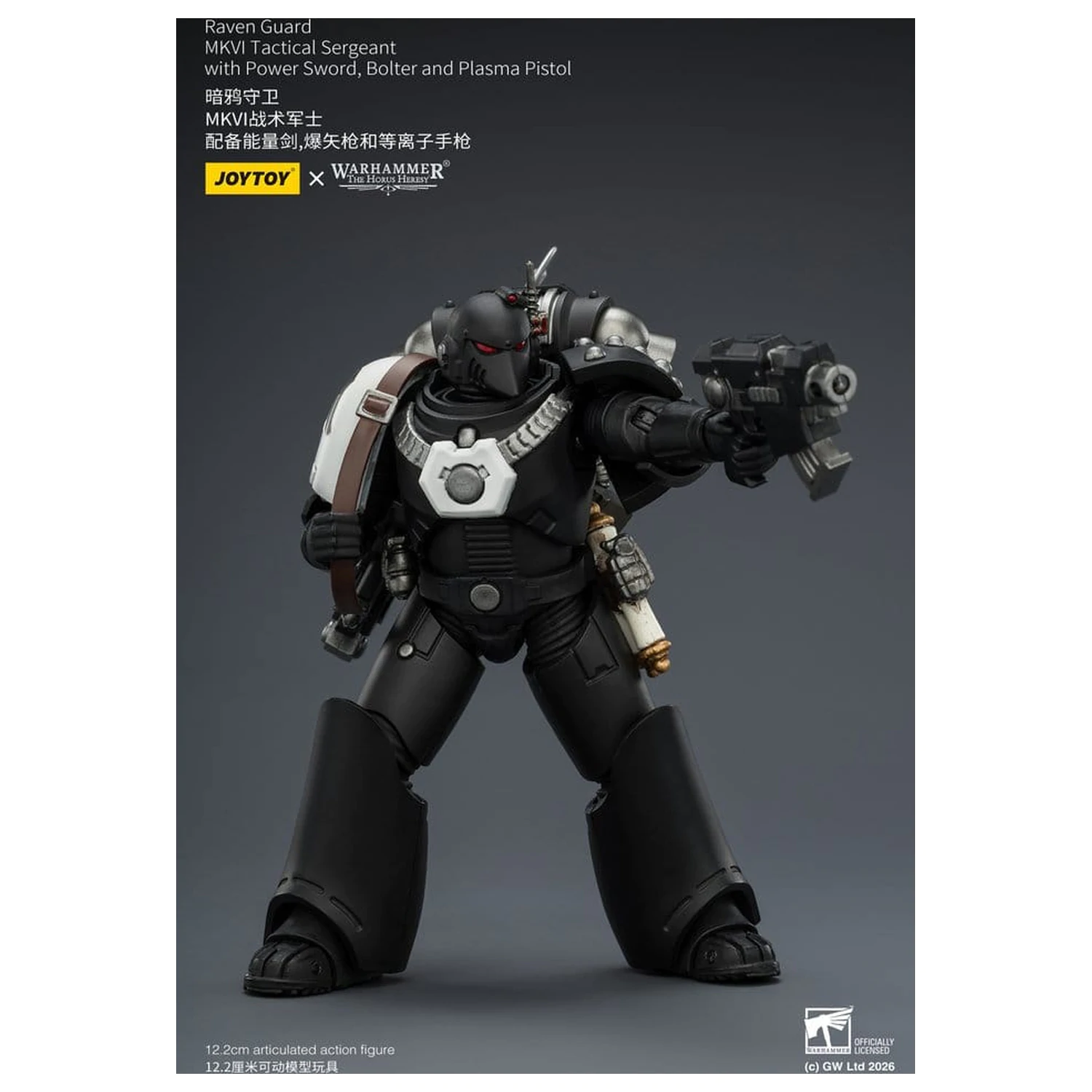Warhammer 40,000 akčná figúrka Raven Guard MkVI Tactical Sergeant 12 cm produktová fotografia