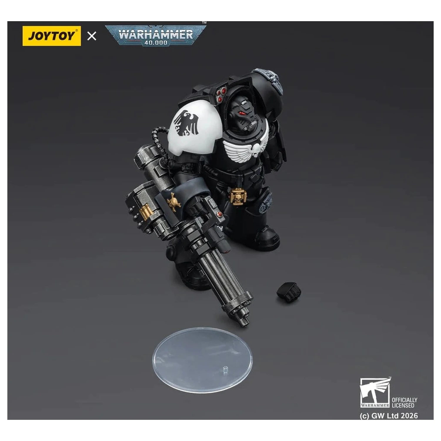 Warhammer 40,000 Akčná figúrka Raven Guard Terminator 3 s Power Fist a Assault Cannon 14 cm produktová fotografia