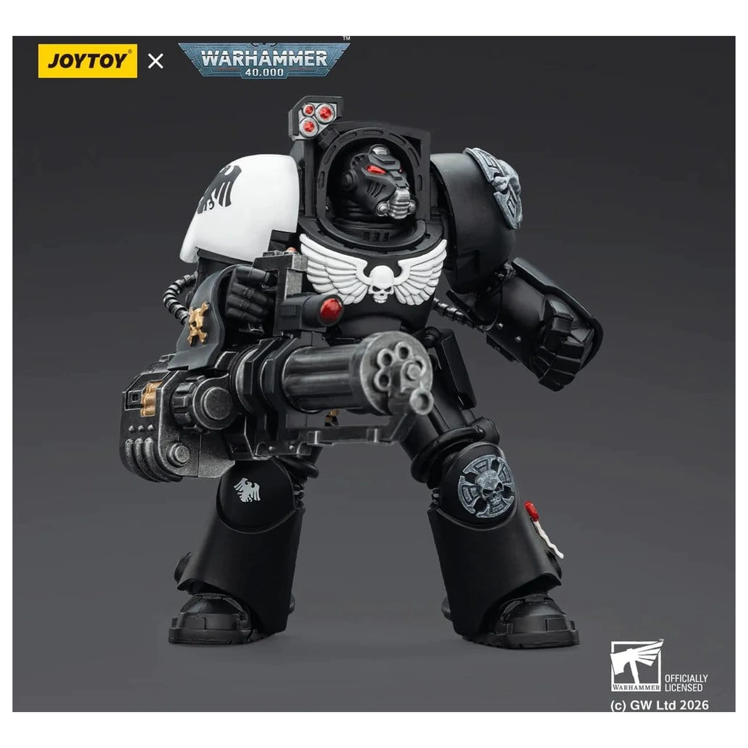 Warhammer 40,000 Akčná figúrka Raven Guard Terminator 3 s Power Fist a Assault Cannon 14 cm produktová fotografia