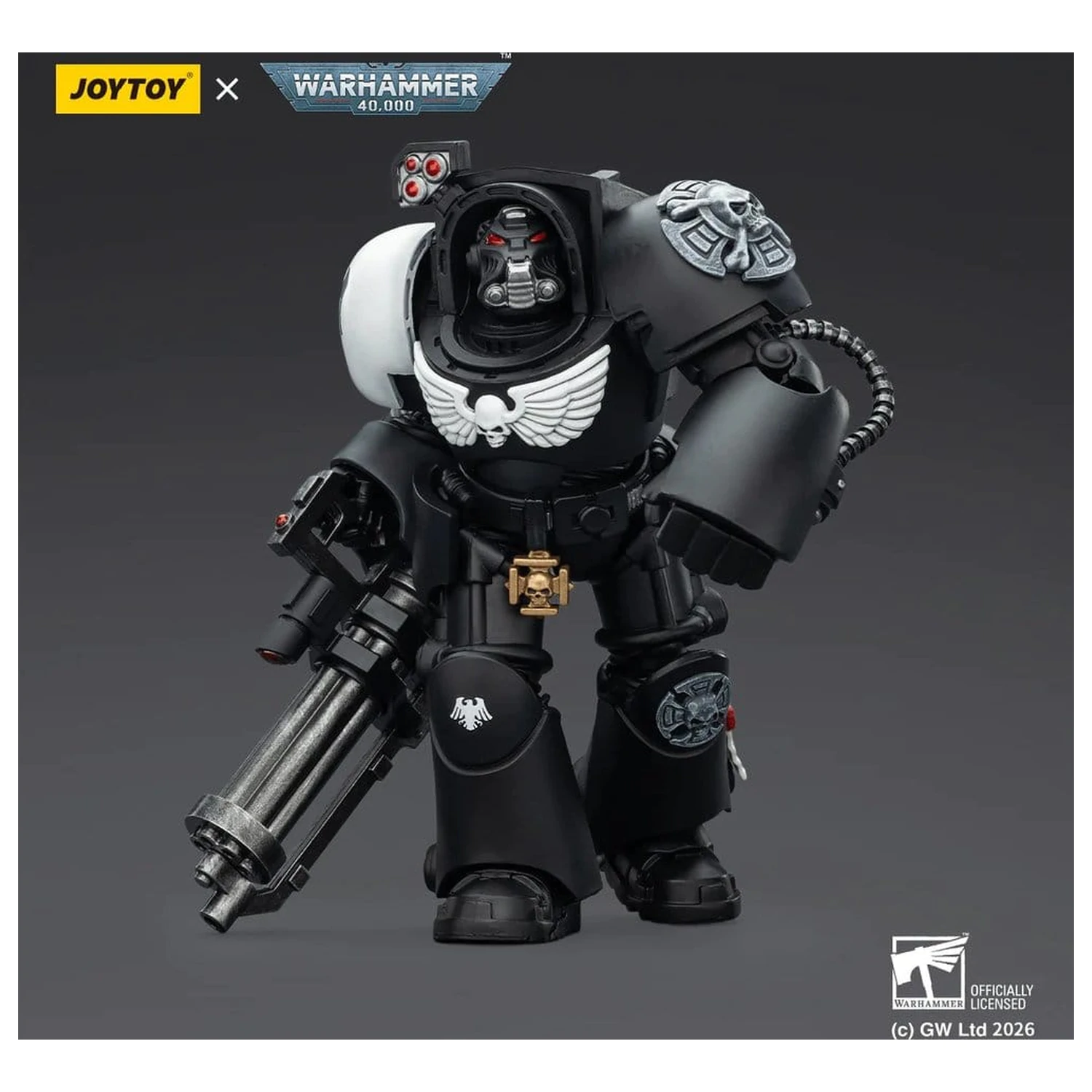 Warhammer 40,000 Akčná figúrka Raven Guard Terminator 3 s Power Fist a Assault Cannon 14 cm produktová fotografia