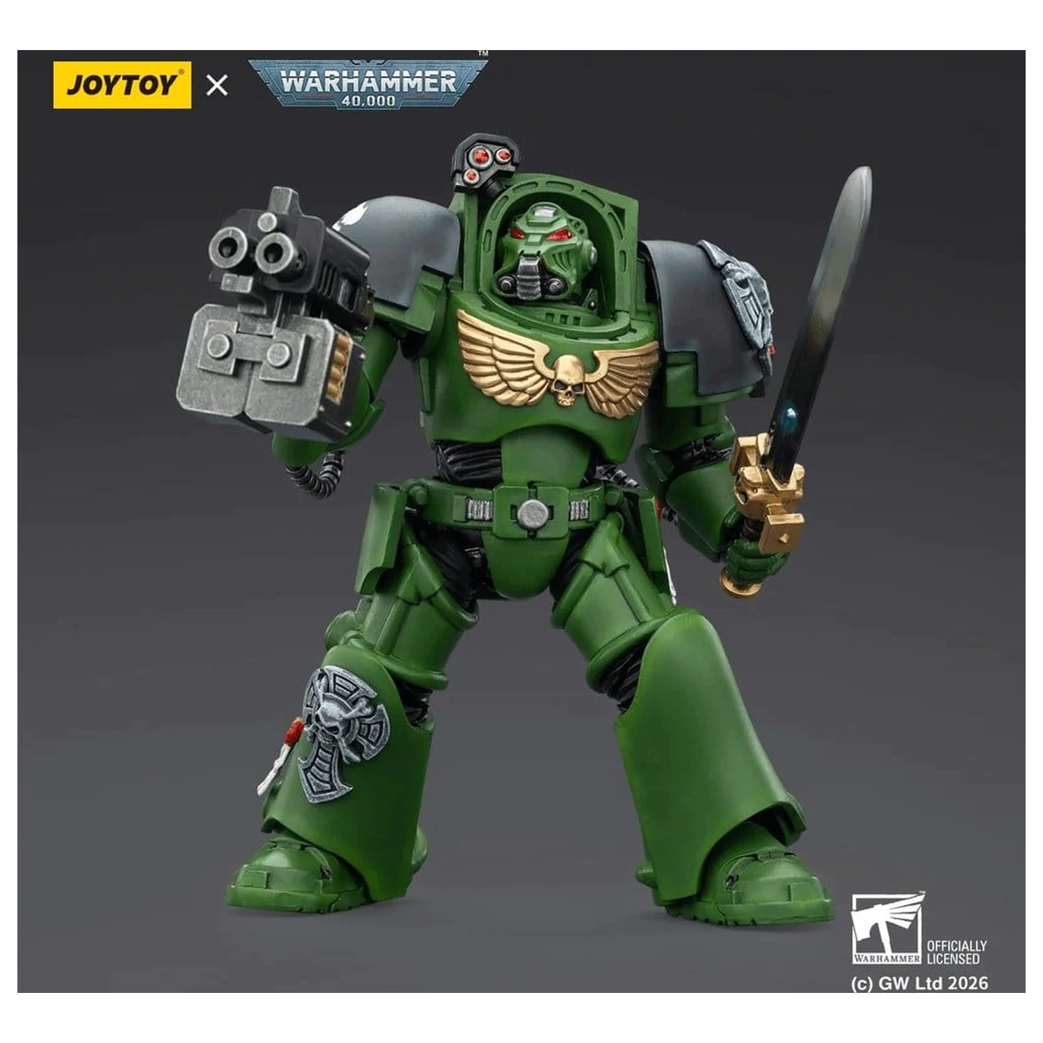 Warhammer 40,000 Akčná figúrka Salamanders Terminator 1 s Power Sword a Storm Bolter 14 cm produktová fotografia