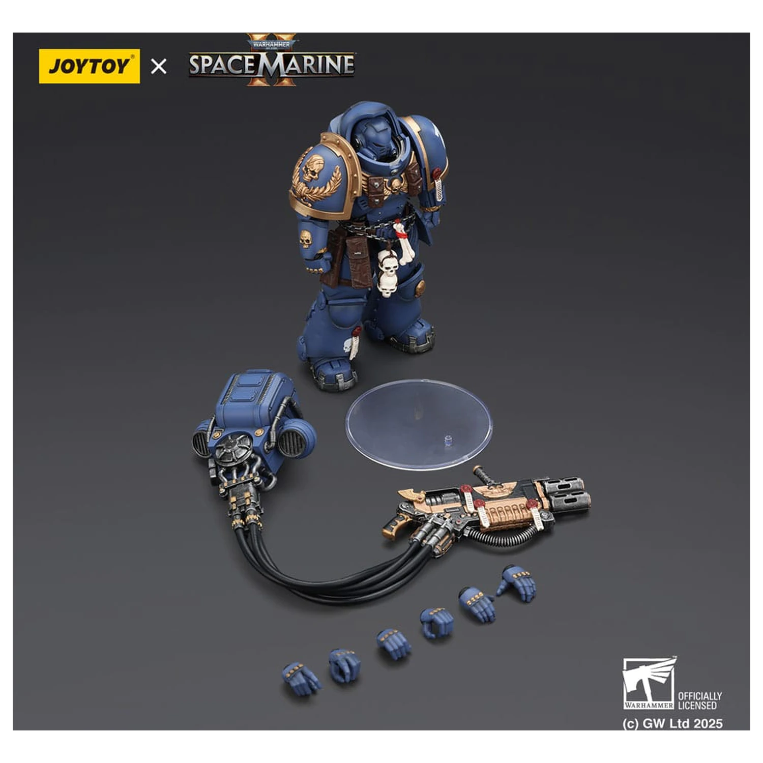 Warhammer 40,000: Space Marine 2 Akčná figúrka Ultramarines Heavy Artificer Armor s Relic Multi-Melta 13 cm produktová fotografia