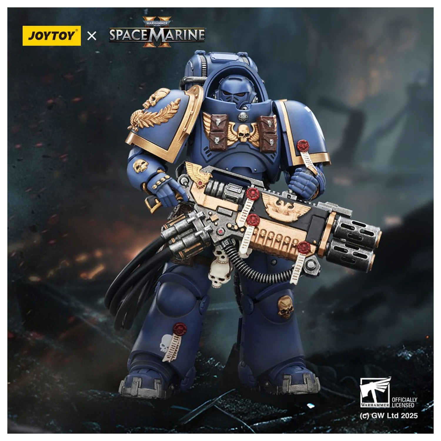 Warhammer 40,000: Space Marine 2 Akčná figúrka Ultramarines Heavy Artificer Armor s Relic Multi-Melta 13 cm produktová fotografia