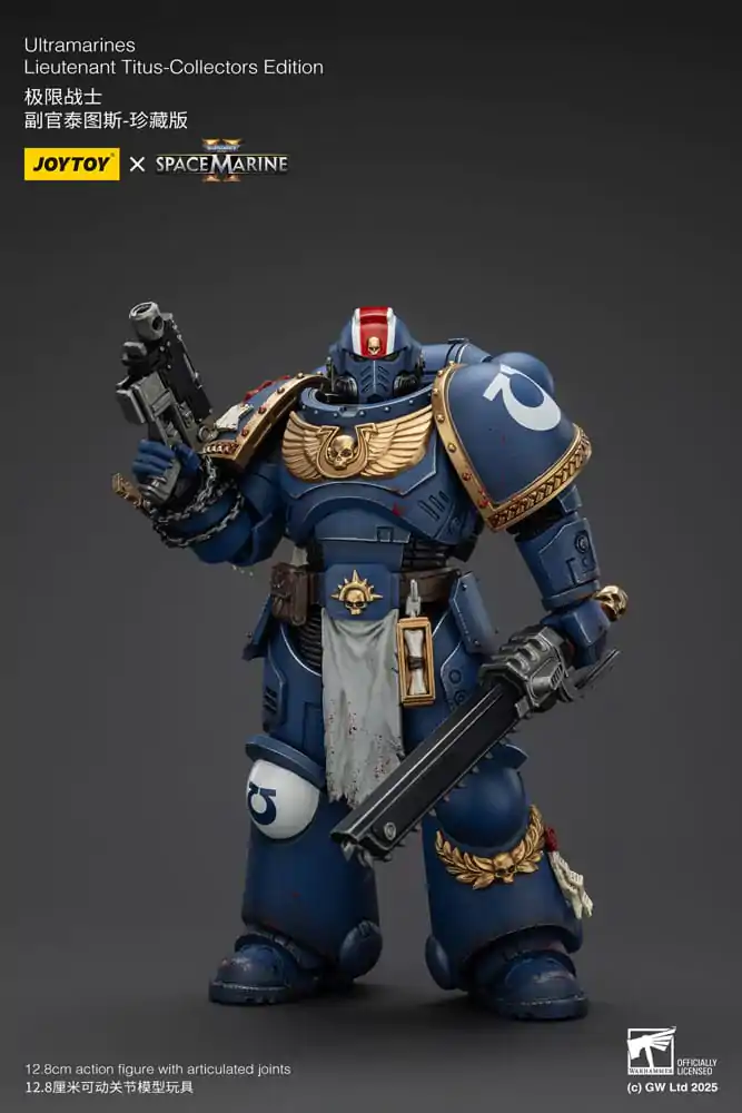 Warhammer 40,000: Space Marine 2 Akčná figúrka Ultramarines Lieutenant Titus Collectors Edition 13 cm produktová fotografia