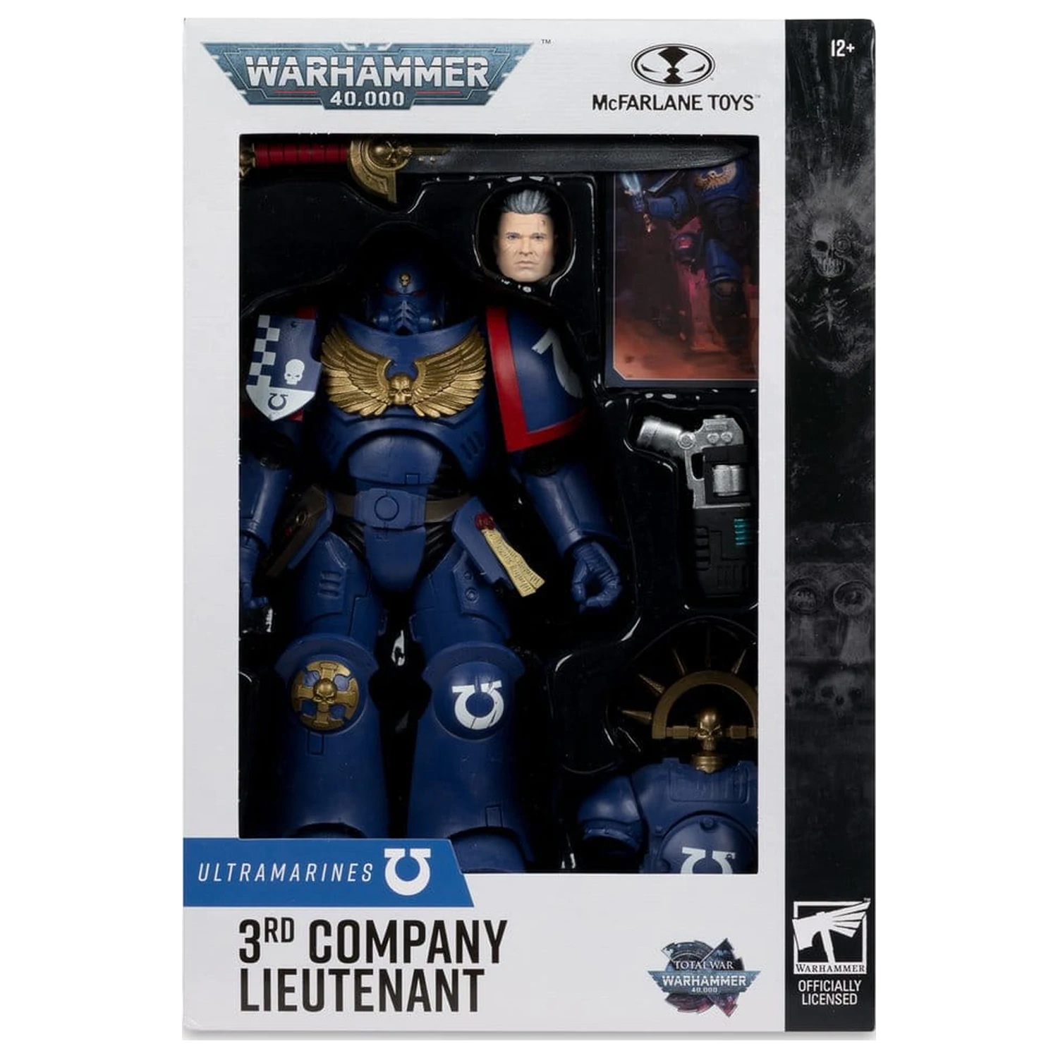 Warhammer 40,000 Total War akčná figúrka 3rd Company Lieutenant (Ultramarines) 18 cm produktová fotografia