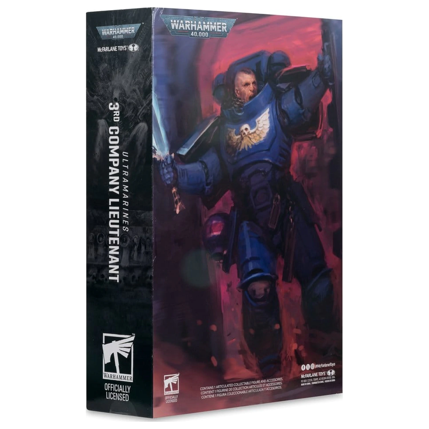 Warhammer 40,000 Total War akčná figúrka 3rd Company Lieutenant (Ultramarines) 18 cm produktová fotografia