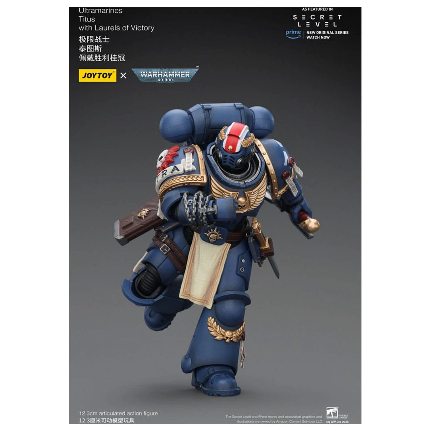 Warhammer 40,000 Akčná figúrka Ultramarines Titus s Laurels of Victory 13 cm produktová fotografia