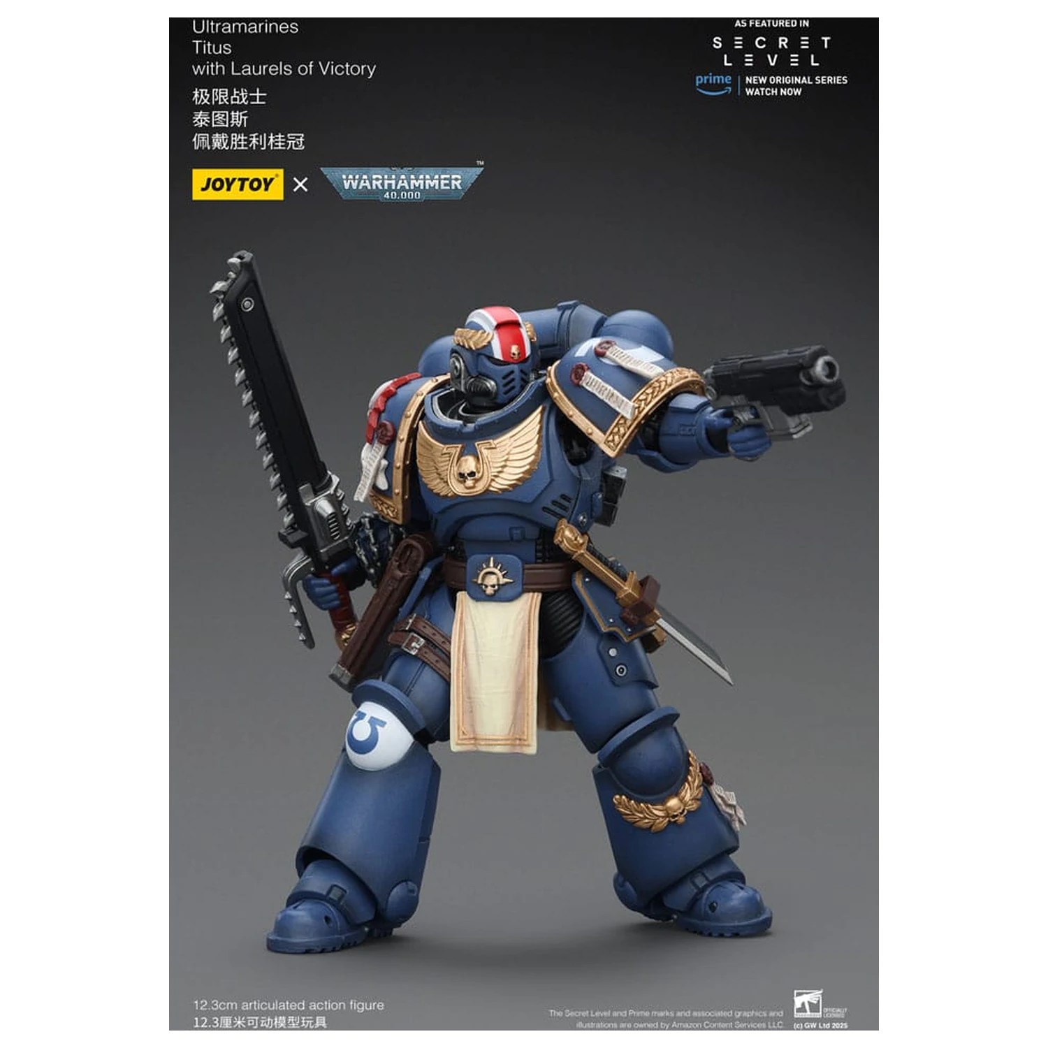 Warhammer 40,000 Akčná figúrka Ultramarines Titus s Laurels of Victory 13 cm produktová fotografia