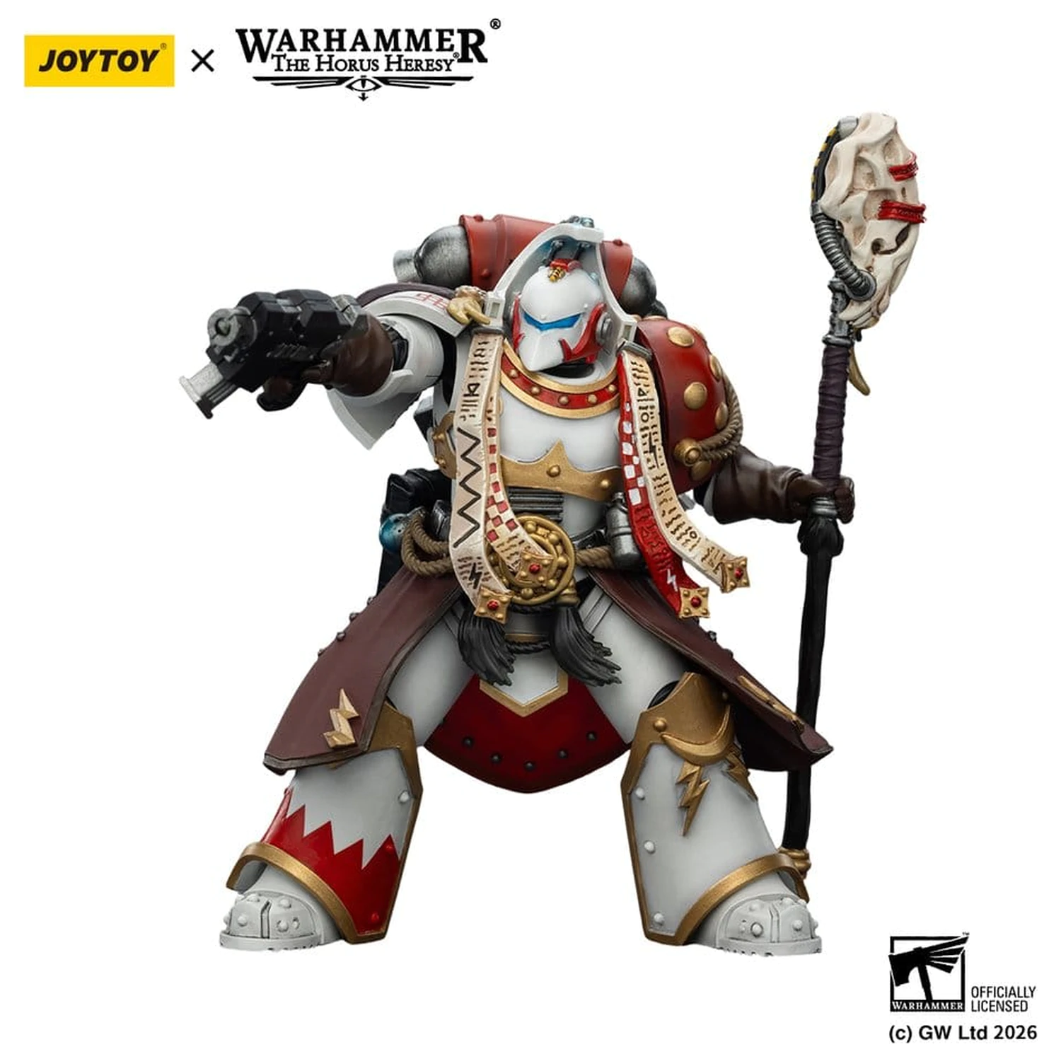 Warhammer 40,000 Akčná figúrka White Scars Stormseer Consul s Force Staff a Bolt Pistol 12 cm produktová fotografia