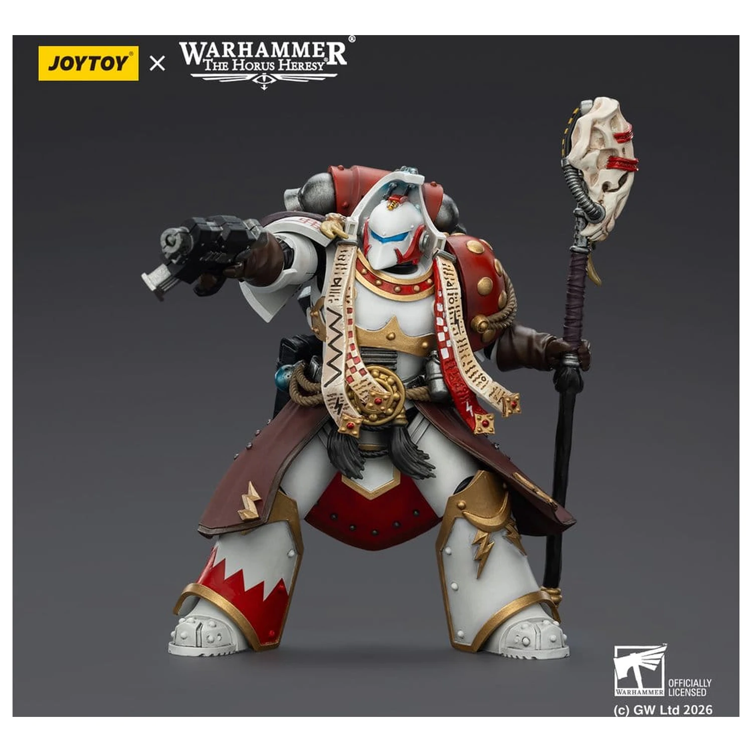 Warhammer 40,000 Akčná figúrka White Scars Stormseer Consul s Force Staff a Bolt Pistol 12 cm produktová fotografia