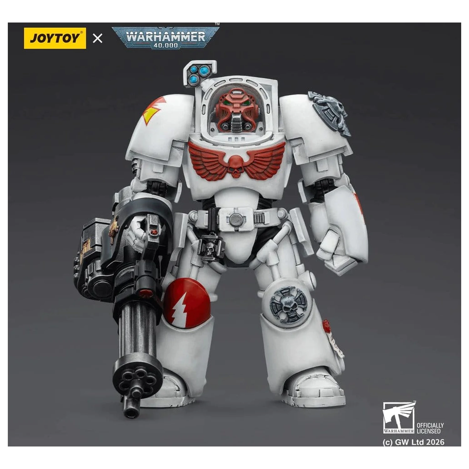 Warhammer 40,000 Akčná figúrka White Scars Terminator 3 s Power Fist a Assault Cannon 14 cm produktová fotografia