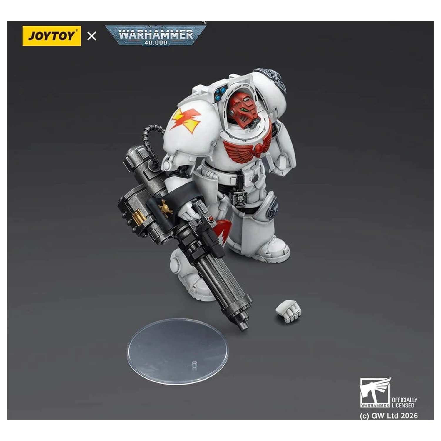 Warhammer 40,000 Akčná figúrka White Scars Terminator 3 s Power Fist a Assault Cannon 14 cm produktová fotografia
