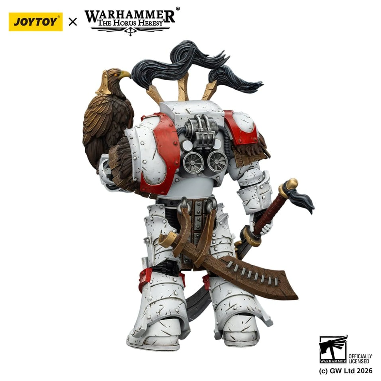 Warhammer 40,000 Akčná figúrka White Scars Legion Praetor v Cataphractii Terminator Armour s Cyber Hawk Chogorian sword a combi-melta 14 cm produktová fotografia