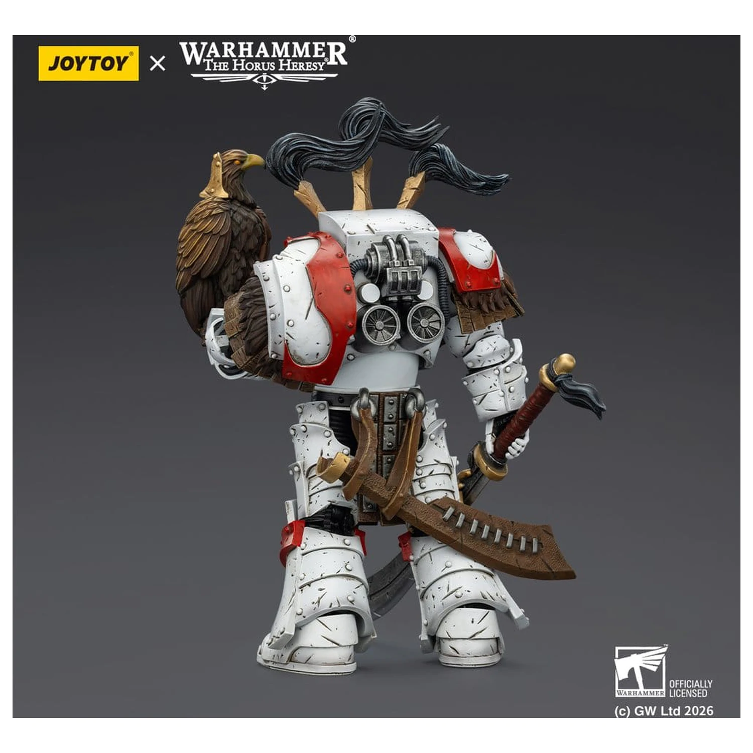Warhammer 40,000 Akčná figúrka White Scars Legion Praetor v Cataphractii Terminator Armour s Cyber Hawk Chogorian sword a combi-melta 14 cm produktová fotografia