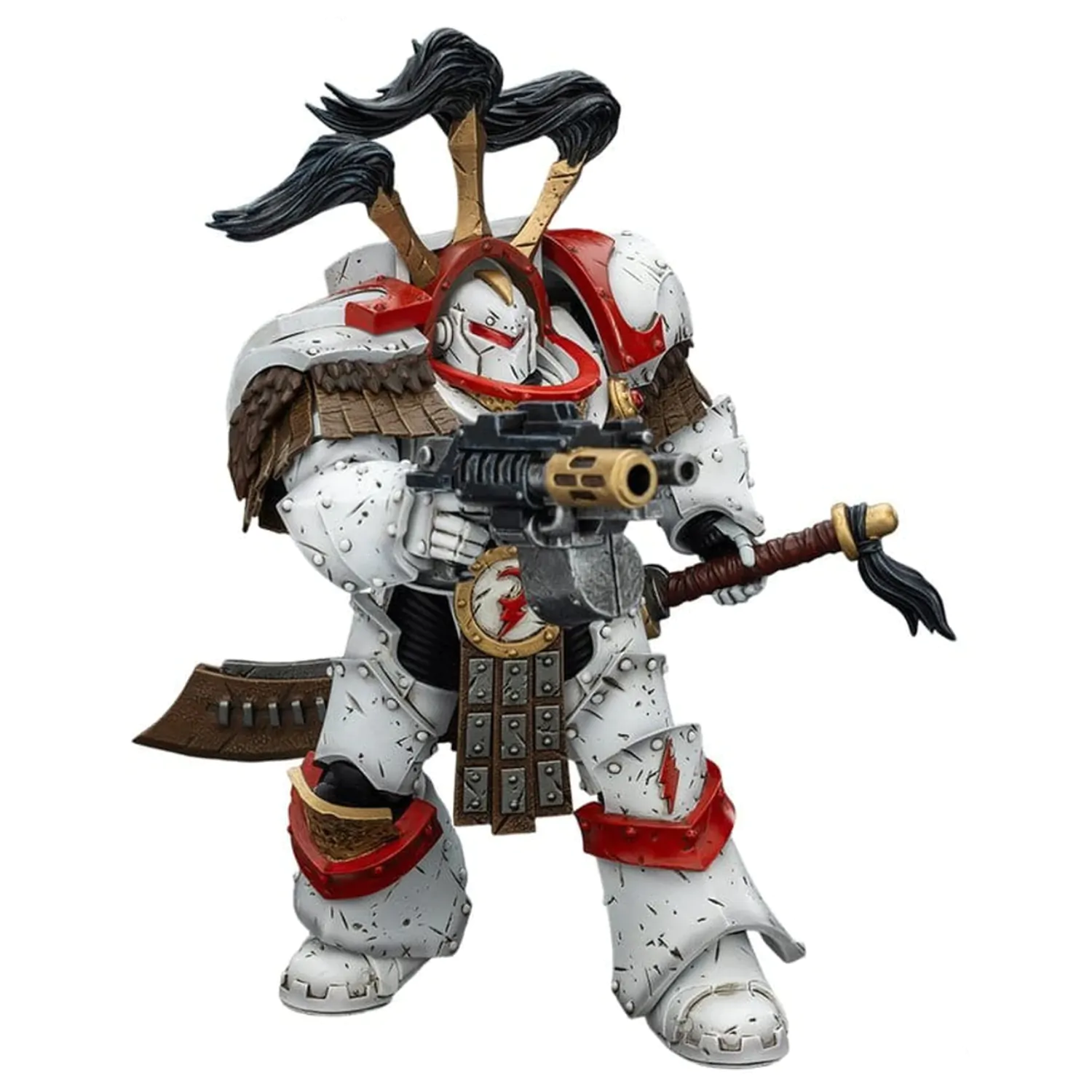 Warhammer 40,000 Akčná figúrka White Scars Legion Praetor v Cataphractii Terminator Armour s Cyber Hawk Chogorian sword a combi-melta 14 cm produktová fotografia