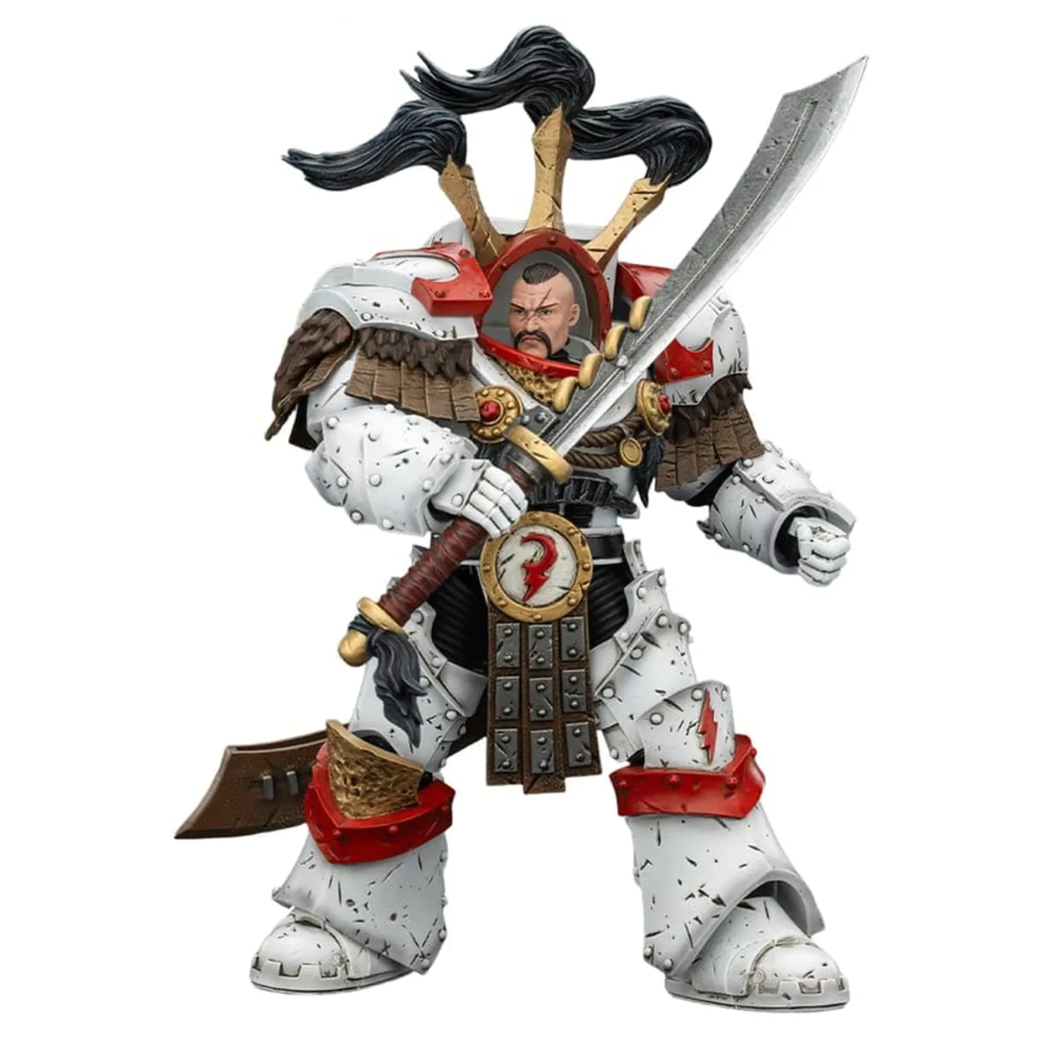 Warhammer 40,000 Akčná figúrka White Scars Legion Praetor v Cataphractii Terminator Armour s Cyber Hawk Chogorian sword a combi-melta 14 cm produktová fotografia