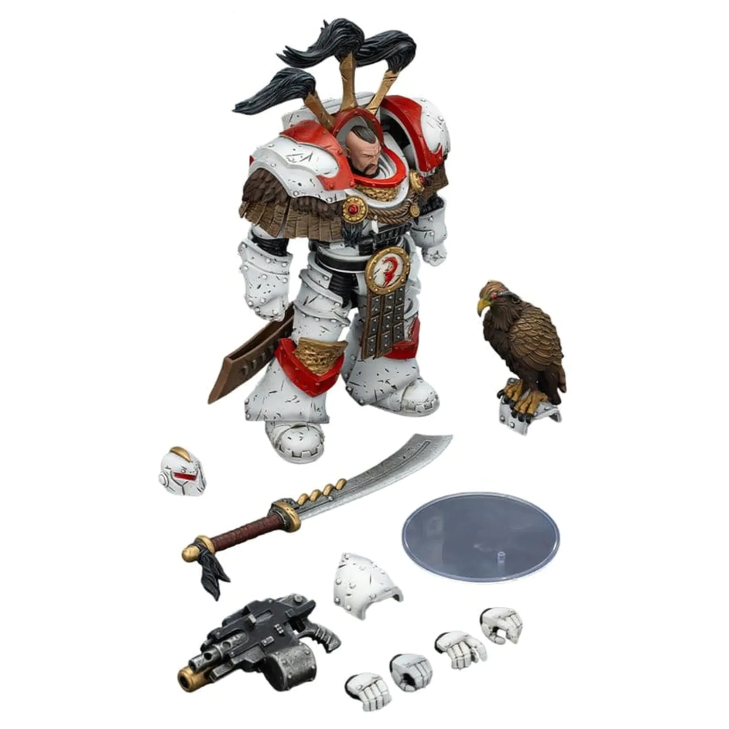 Warhammer 40,000 Akčná figúrka White Scars Legion Praetor v Cataphractii Terminator Armour s Cyber Hawk Chogorian sword a combi-melta 14 cm produktová fotografia