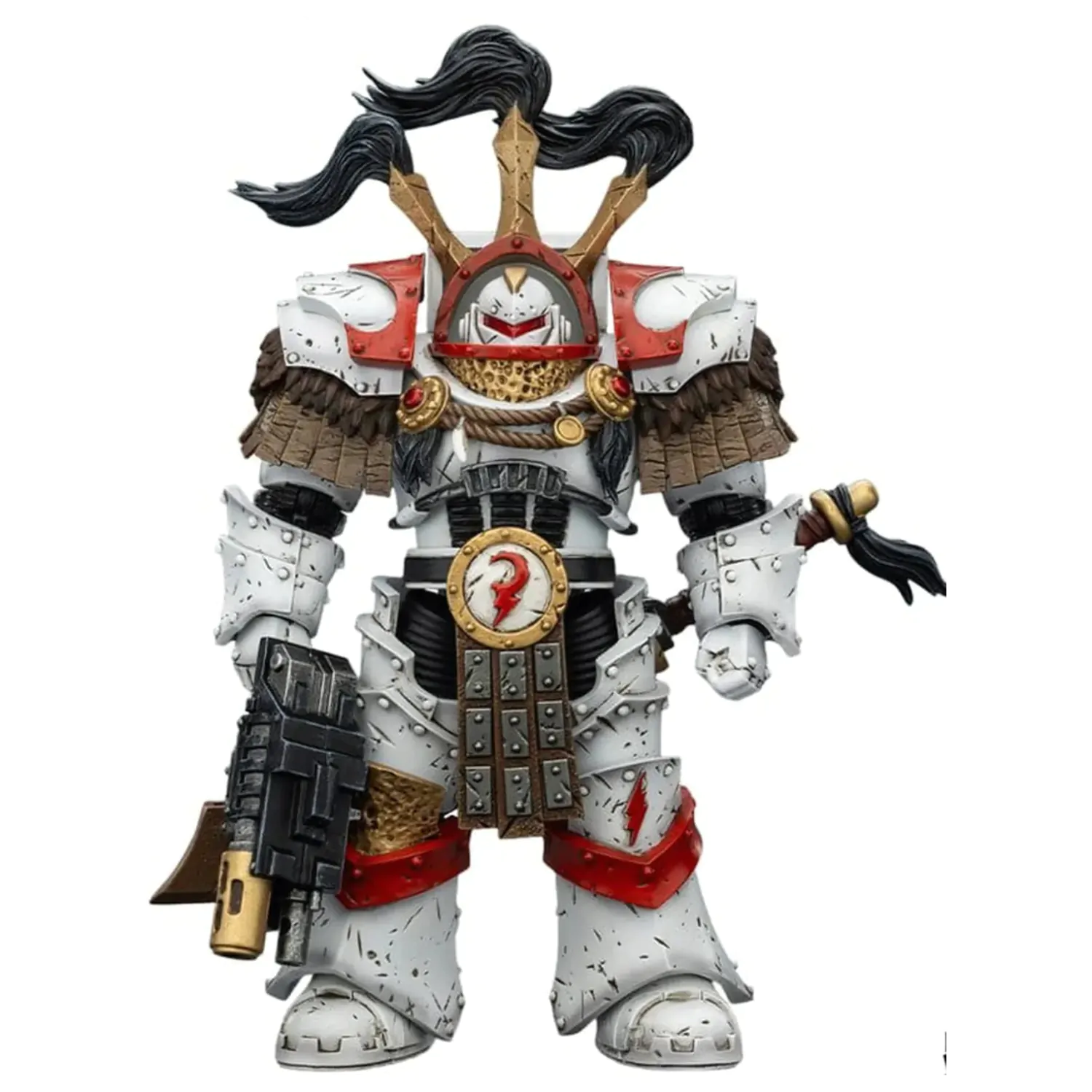 Warhammer 40,000 Akčná figúrka White Scars Legion Praetor v Cataphractii Terminator Armour s Cyber Hawk Chogorian sword a combi-melta 14 cm produktová fotografia