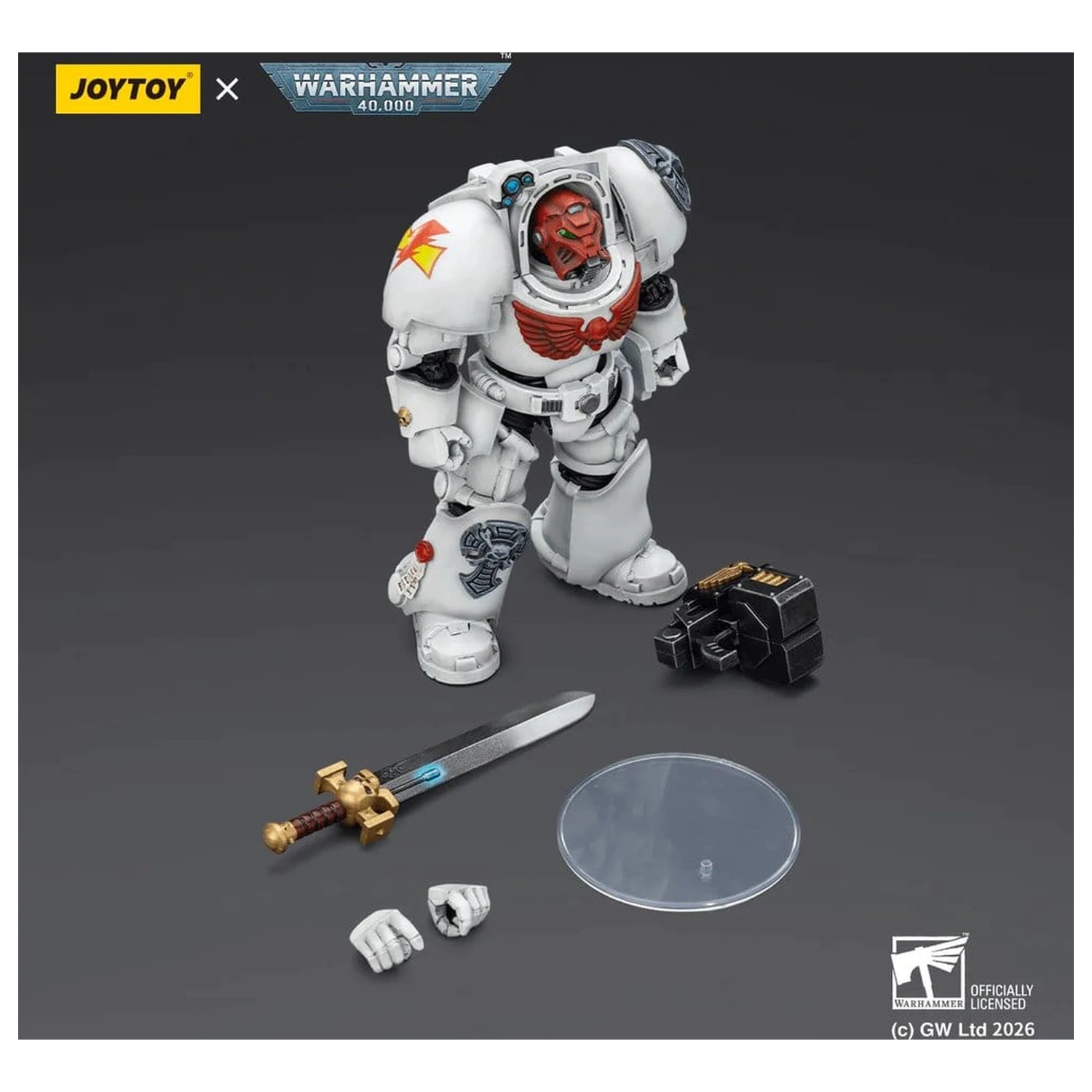 Warhammer 40,000 Akčná figúrka White Scars Terminator 1 s Power Sword a Storm Bolter 14 cm produktová fotografia