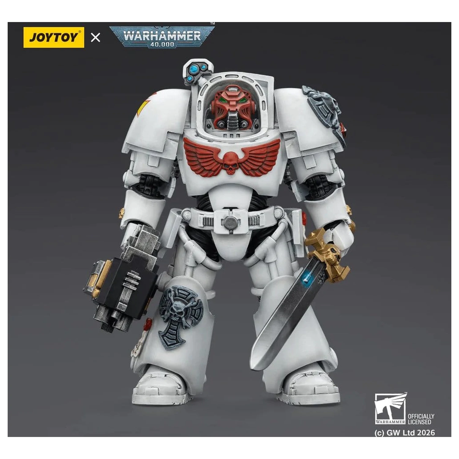 Warhammer 40,000 Akčná figúrka White Scars Terminator 1 s Power Sword a Storm Bolter 14 cm produktová fotografia