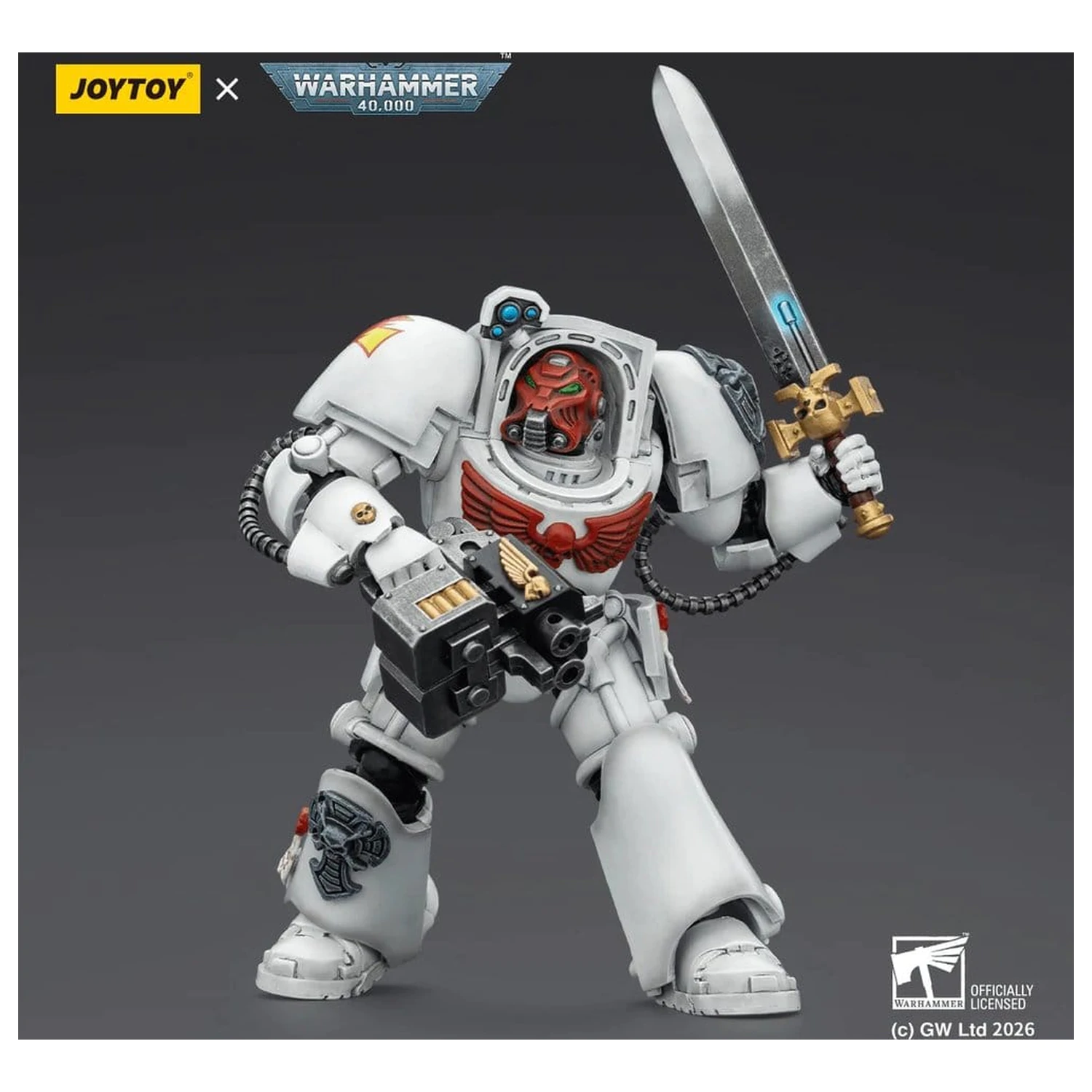 Warhammer 40,000 Akčná figúrka White Scars Terminator 1 s Power Sword a Storm Bolter 14 cm produktová fotografia