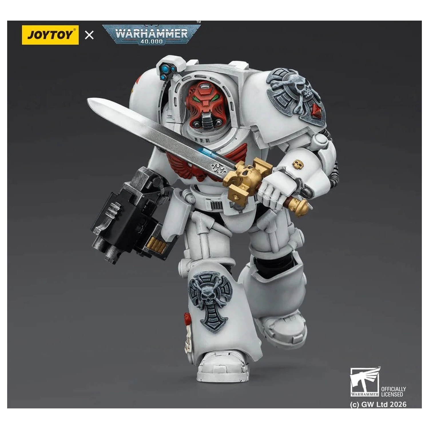 Warhammer 40,000 Akčná figúrka White Scars Terminator 1 s Power Sword a Storm Bolter 14 cm produktová fotografia